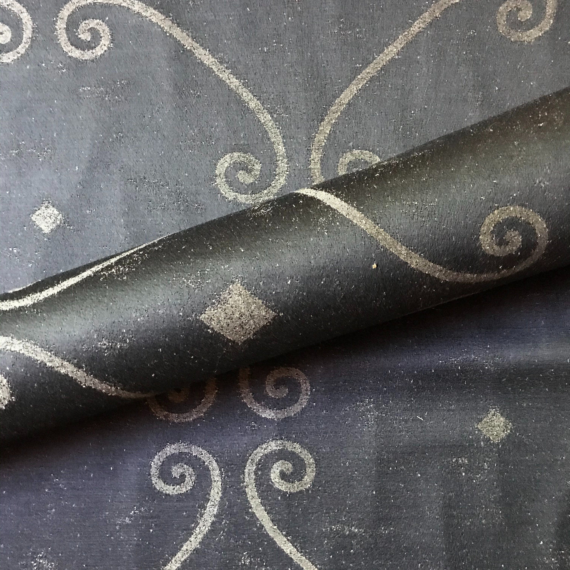 Iron Vintage Geometric Canvas Upholstery Fabric 54"