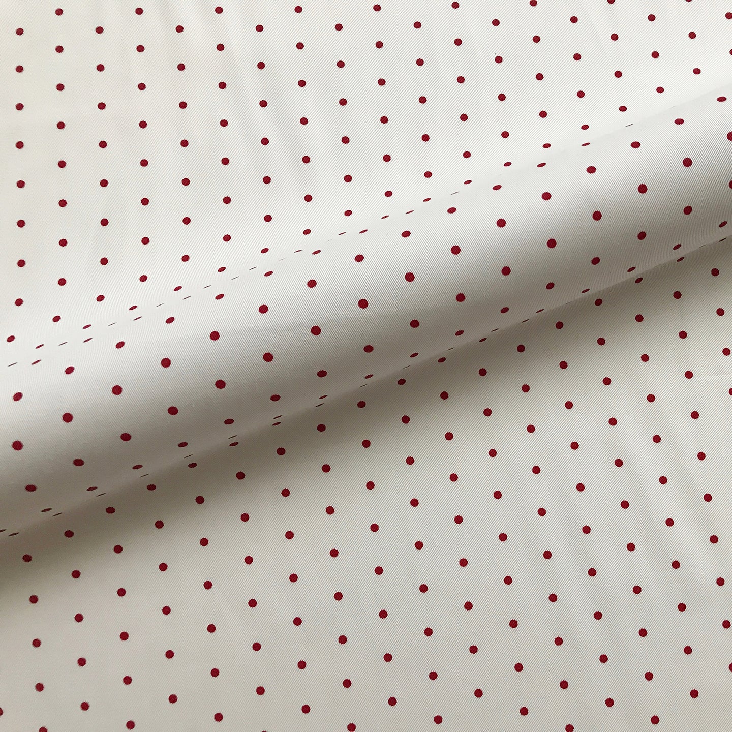 Red White Polka Dot Upholstery Fabric 60"