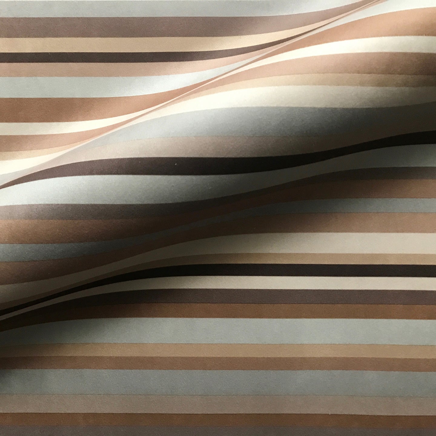 Tan Contemporary Stripe Cotton Upholstery Fabric 54"