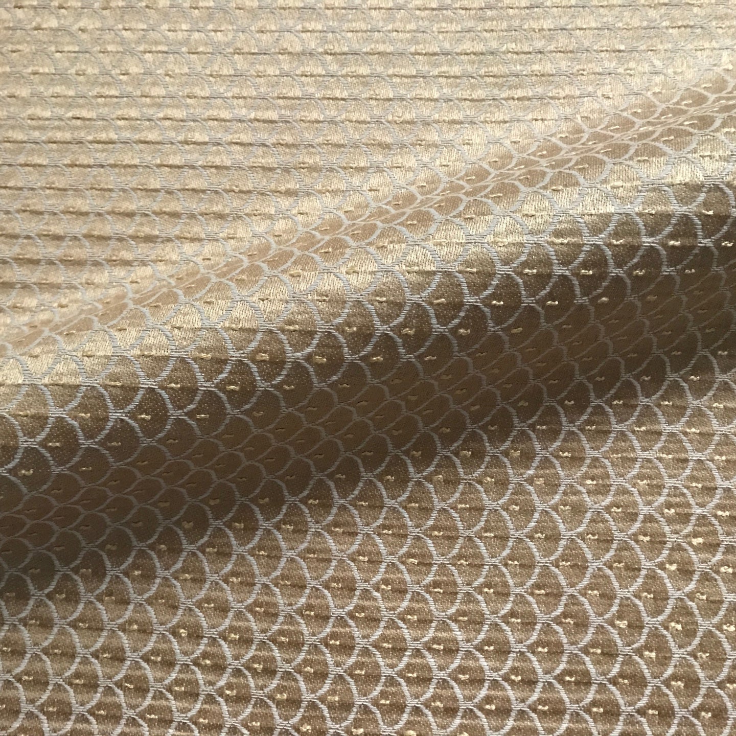 Metallic Taupe Embroidered Upholstery Fabric 54"