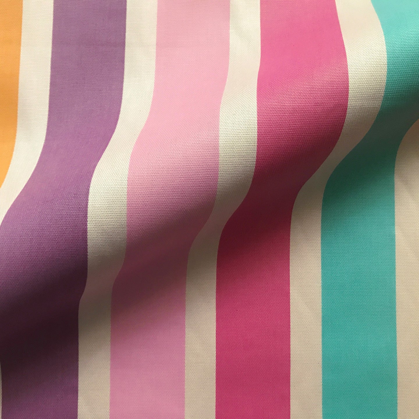 Multicolor Kids Stripe Canvas Upholstery Fabric 54"