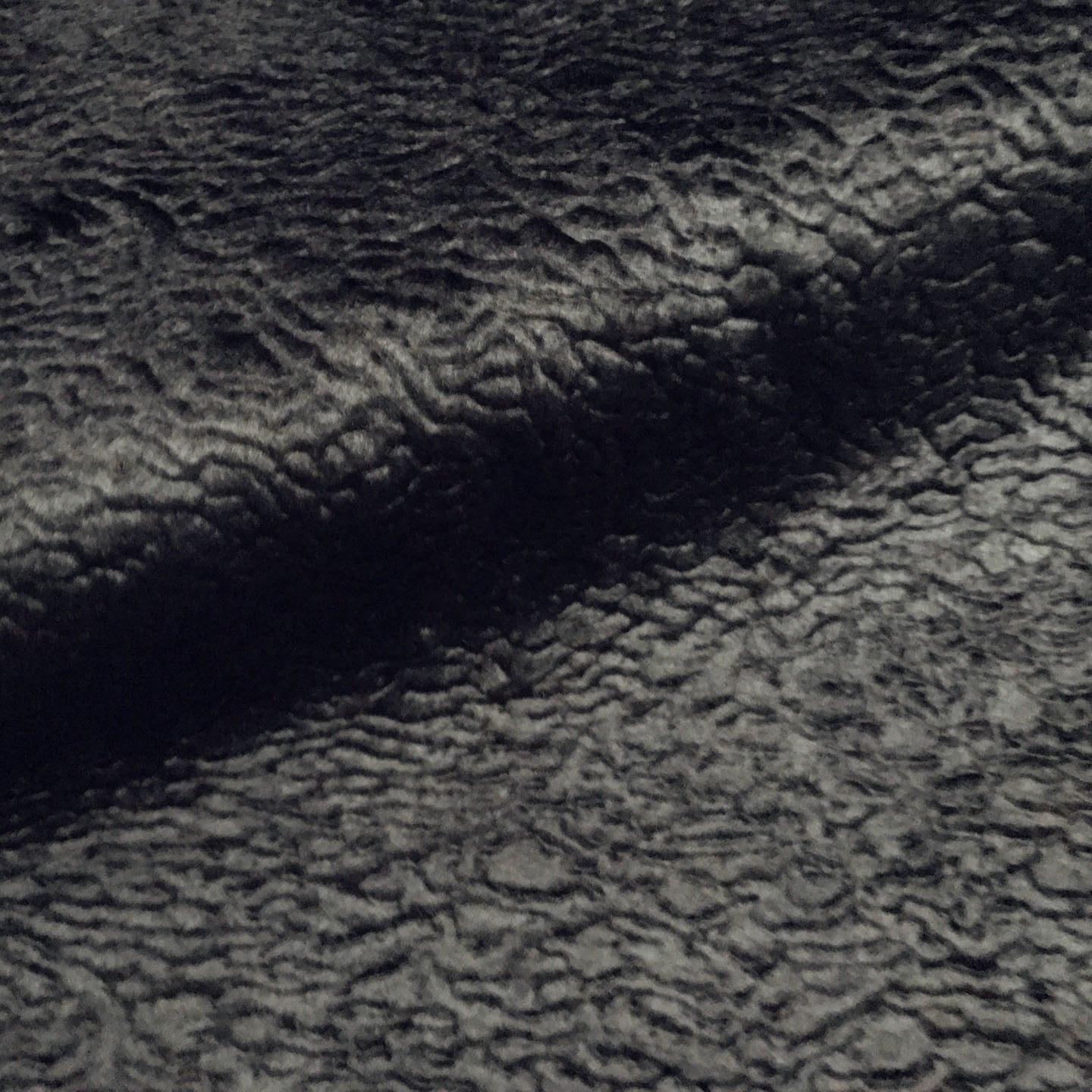 Black Luxe Solid Crushed Velvet Upholstery Fabric 58"
