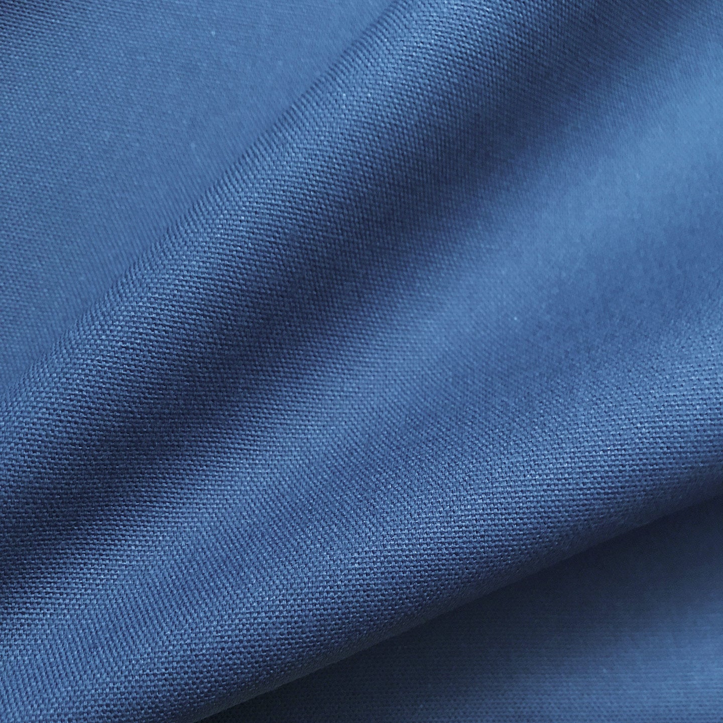 Ocean Coastal Blue Solid Cotton Upholstery Fabric