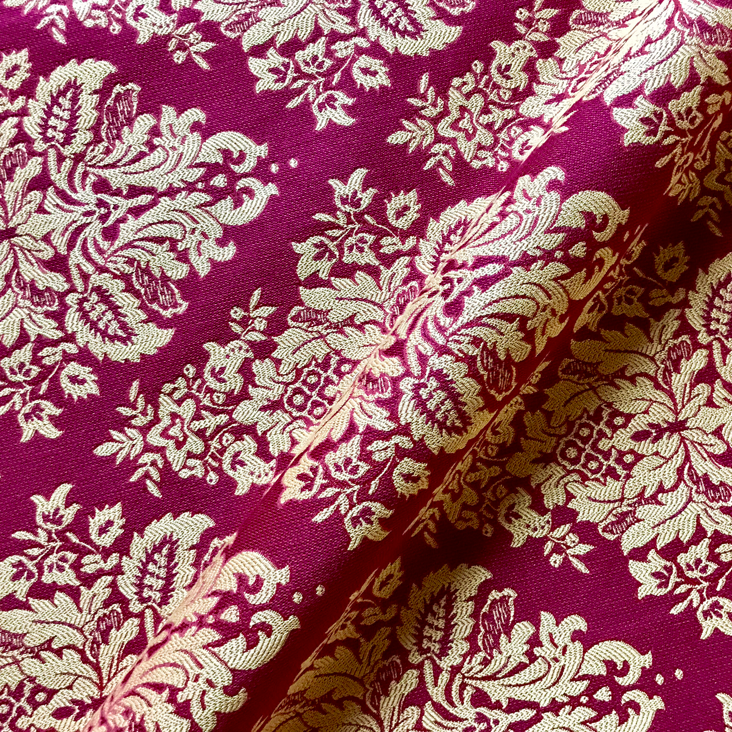 Garnet Gold Regal Victorian Style Damask Upholstery Fabric 54"
