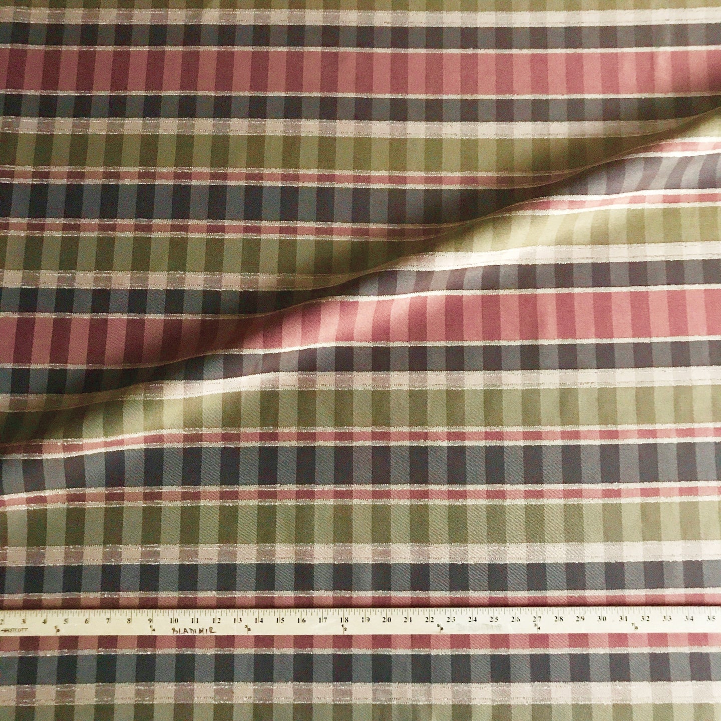 Fall Plaid With Gold Upholstery Fabric 58"