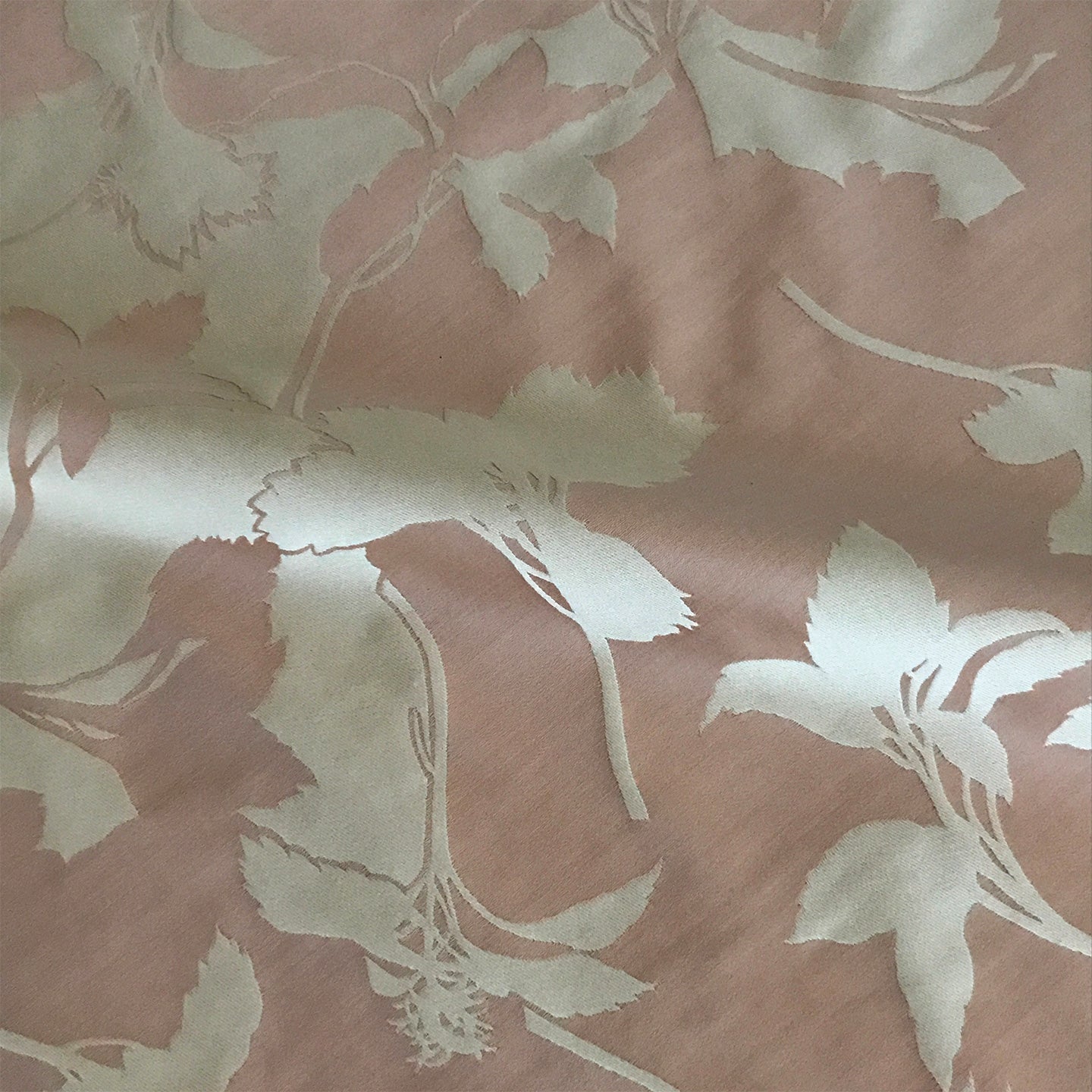 Floral Blush Jacquard Upholstery Fabric - 54"
