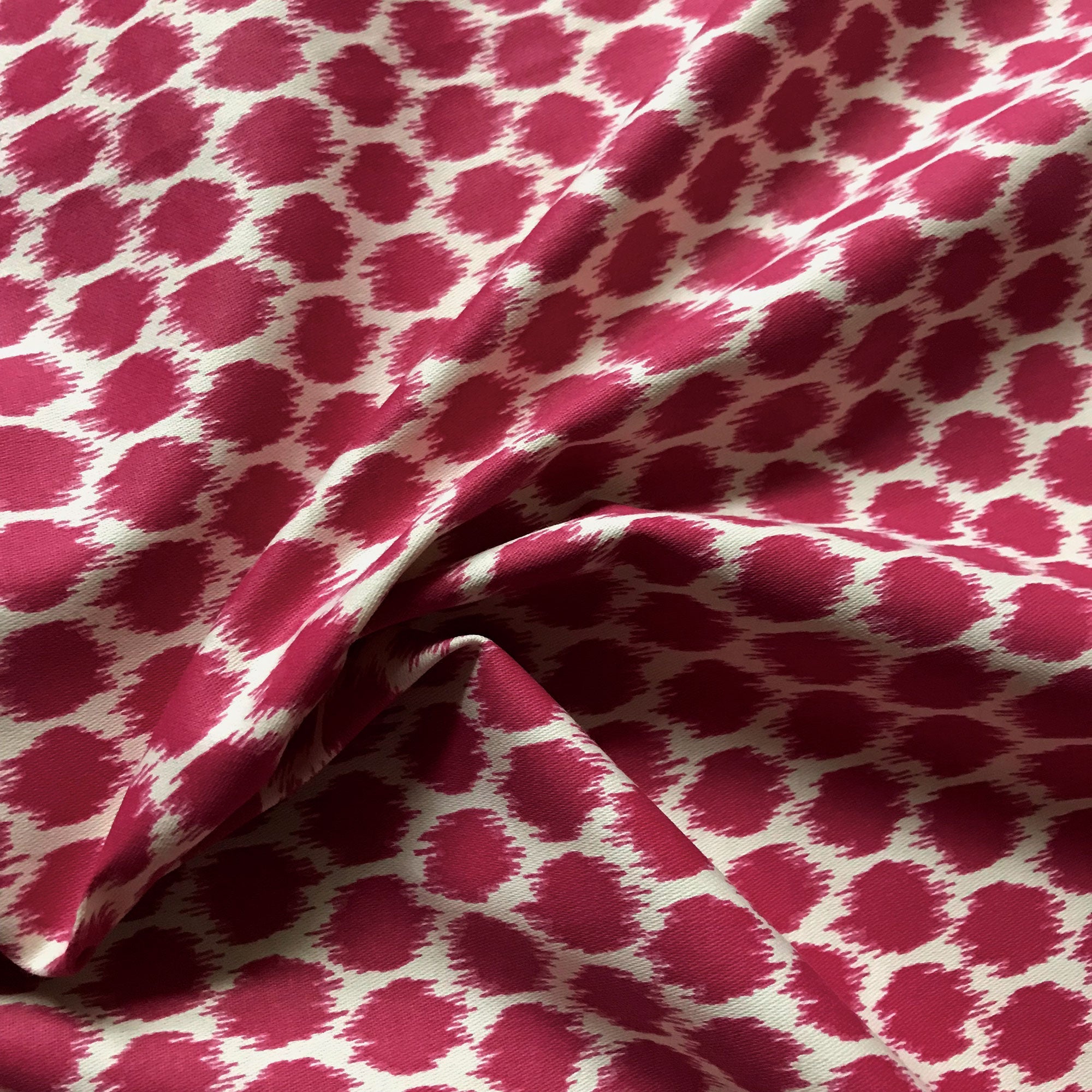 Scarlet Contemporary Polka Dot Cotton Upholstery Fabric 54"