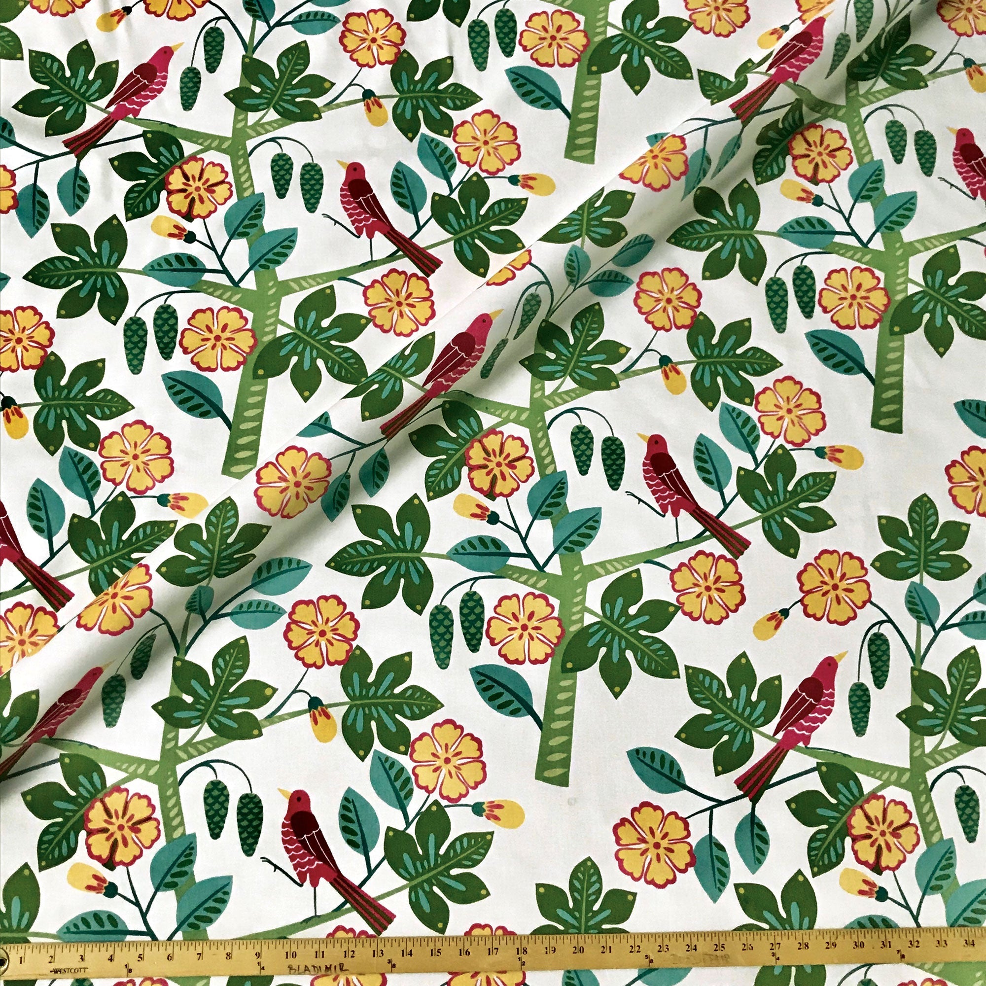 Multicolored Kids Floral Cotton Upholstery Fabric 54"