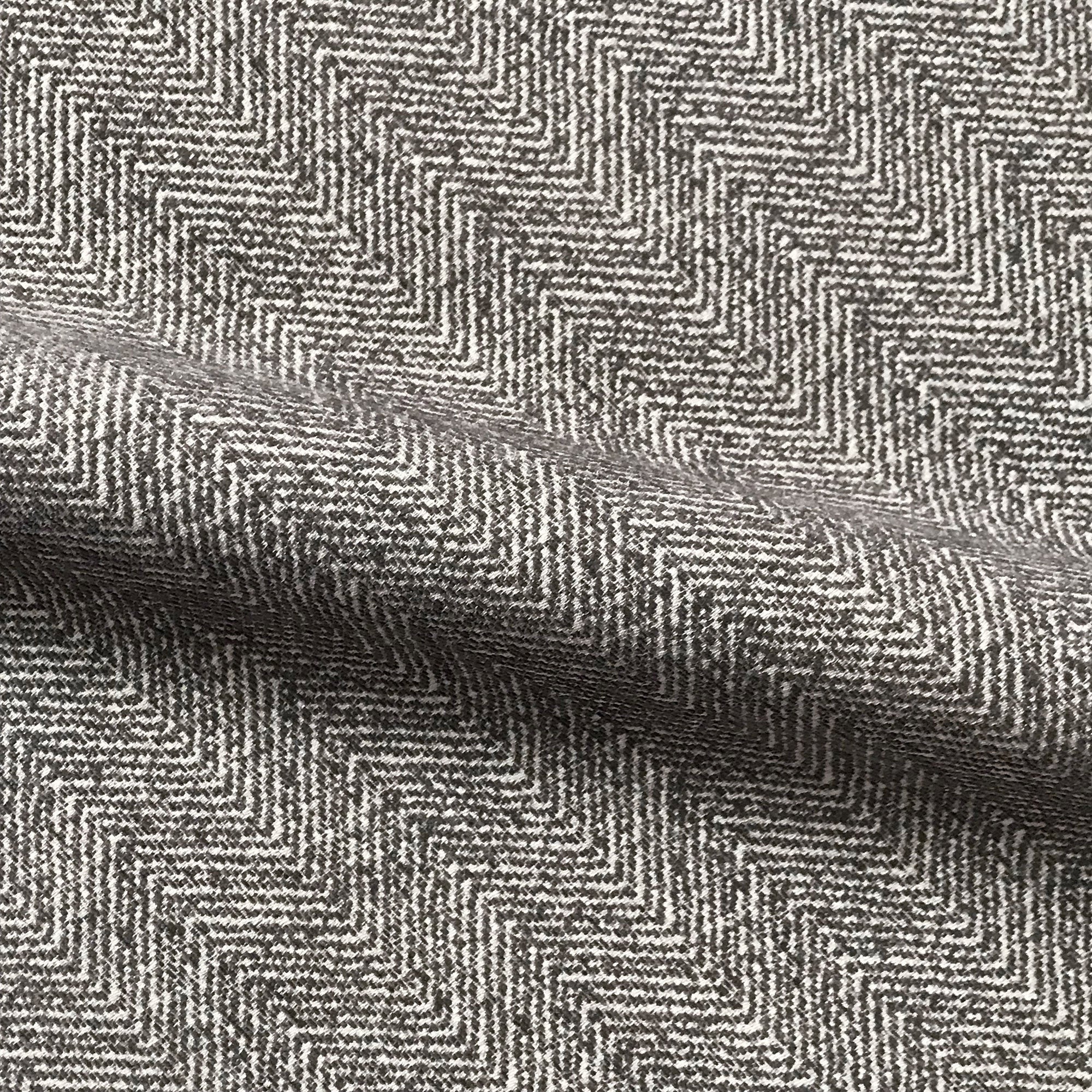 Black Menswear Herringbone Tweed Upholstery Fabric 54"