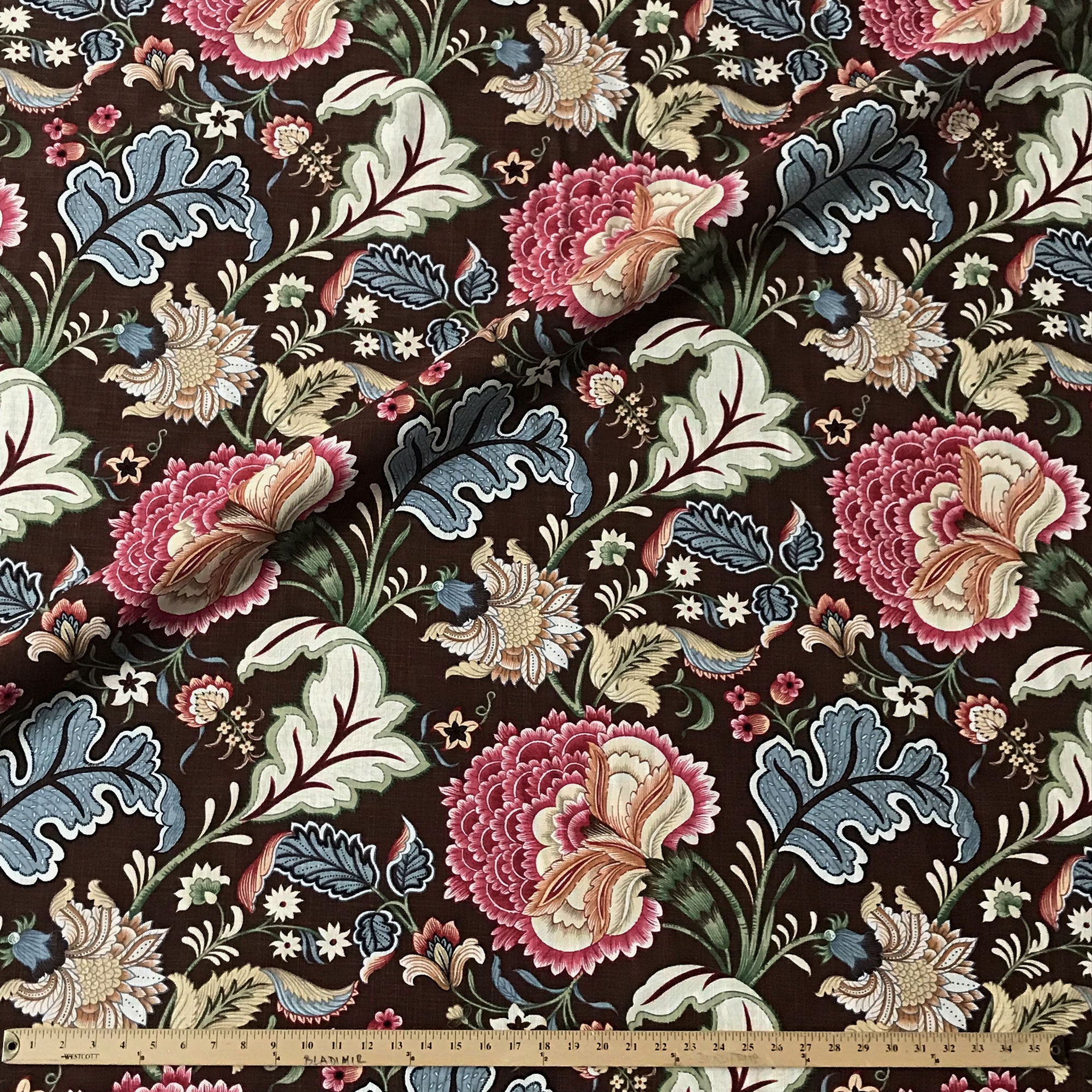 Multicolor Country Floral Cotton Fabric 54"
