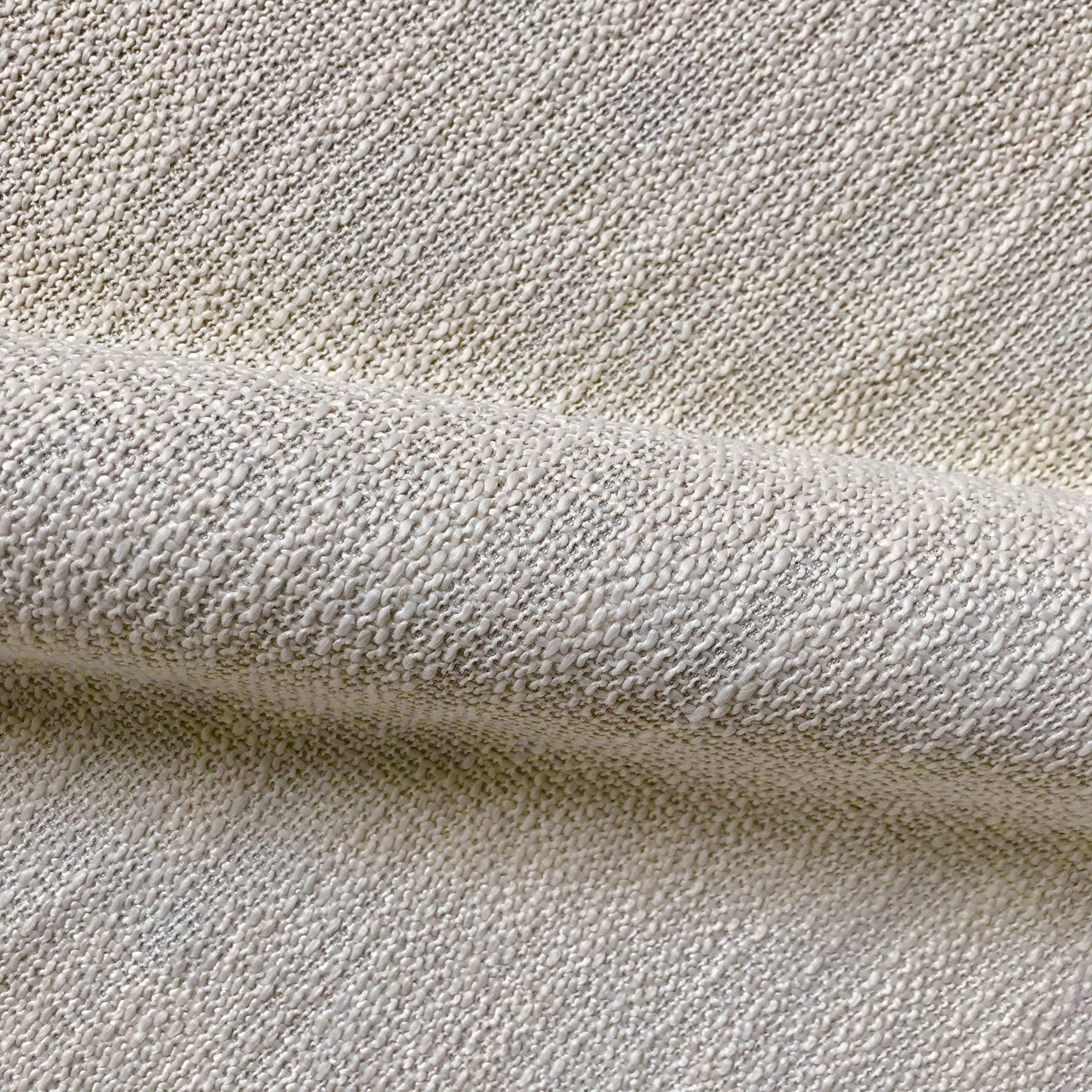 Ivory Contemporary Textured Boucle Upholstery Fabric 54"