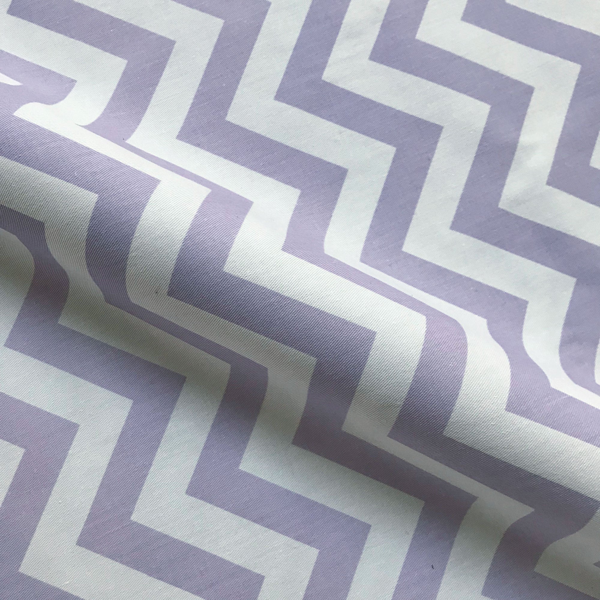 Lilac Girls Chevron Cotton Upholstery Fabric 54"