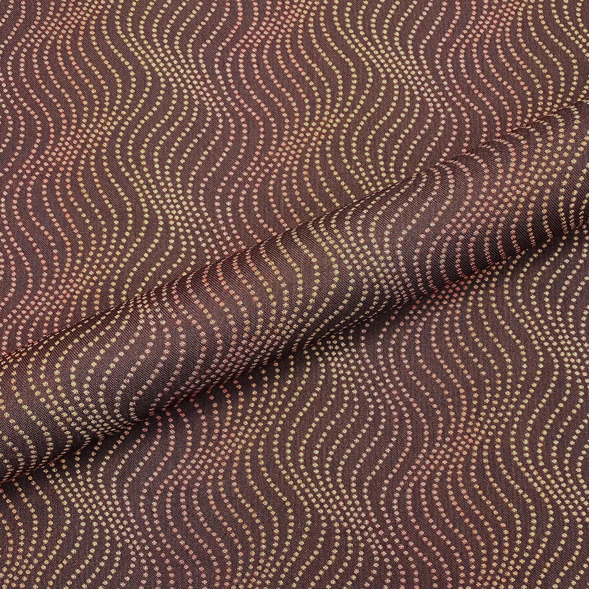 Anaya Brown Modern Jacquard Upholstery Fabric 54"