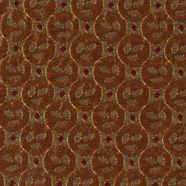 Burgundy Gold Brocade Upholstery Fabric 54"