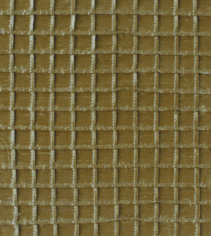 100% Silk Khaki Green Pin Tuck Pleated Upholstery Fabric 40"