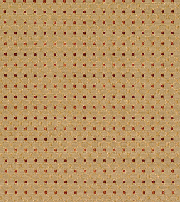 Gold Diamond Embroidered Dot Upholstery Fabric
