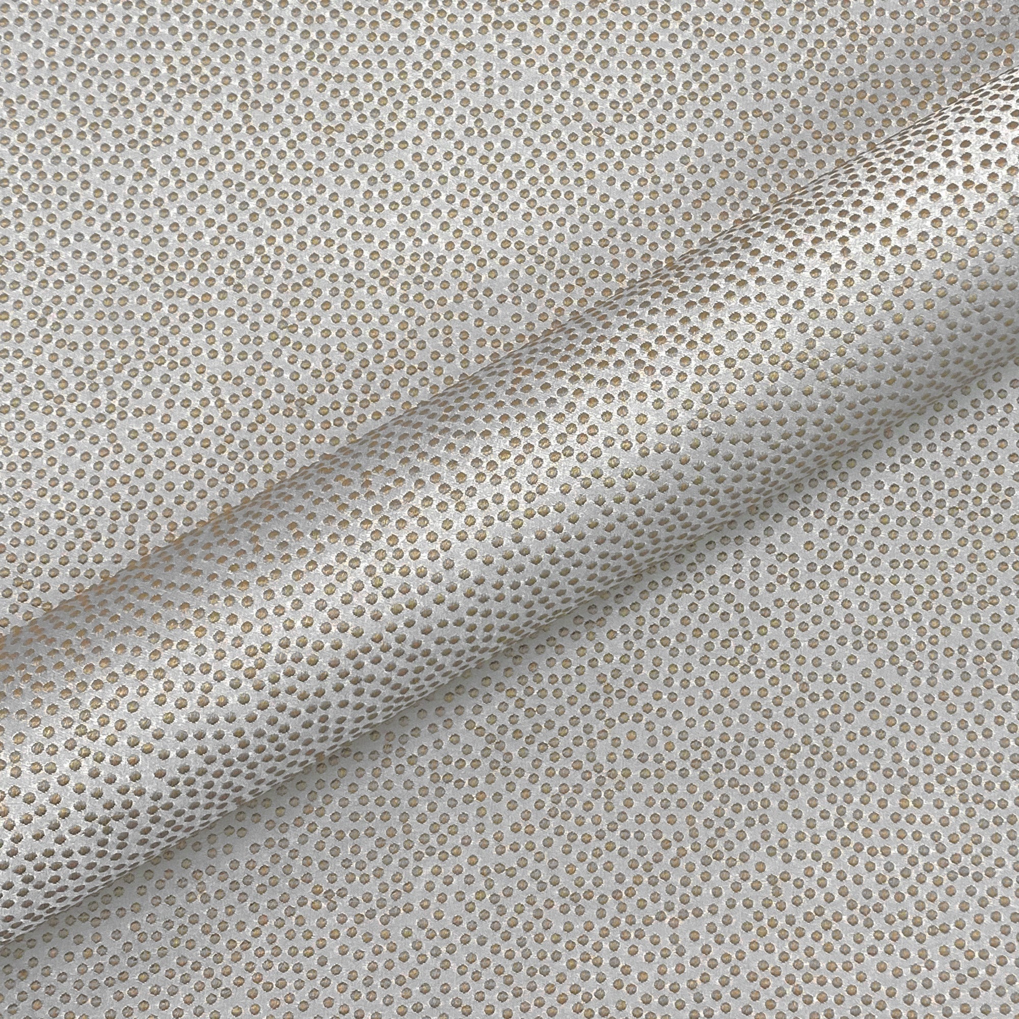 Teleia Silver Modern Dotted Upholstery Fabric 57"