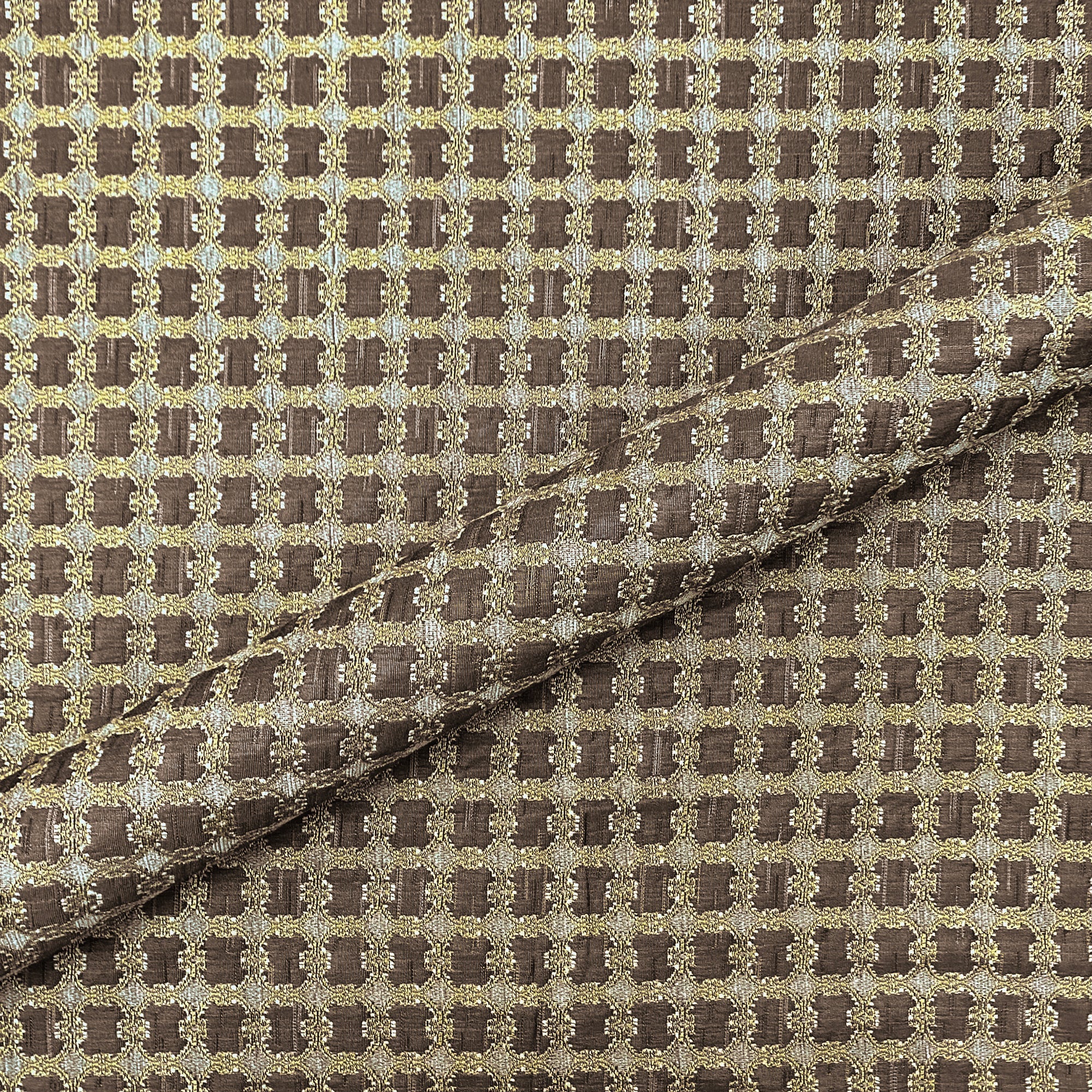 Potter Slate Grid Jacquard Upholstery Fabric 54"