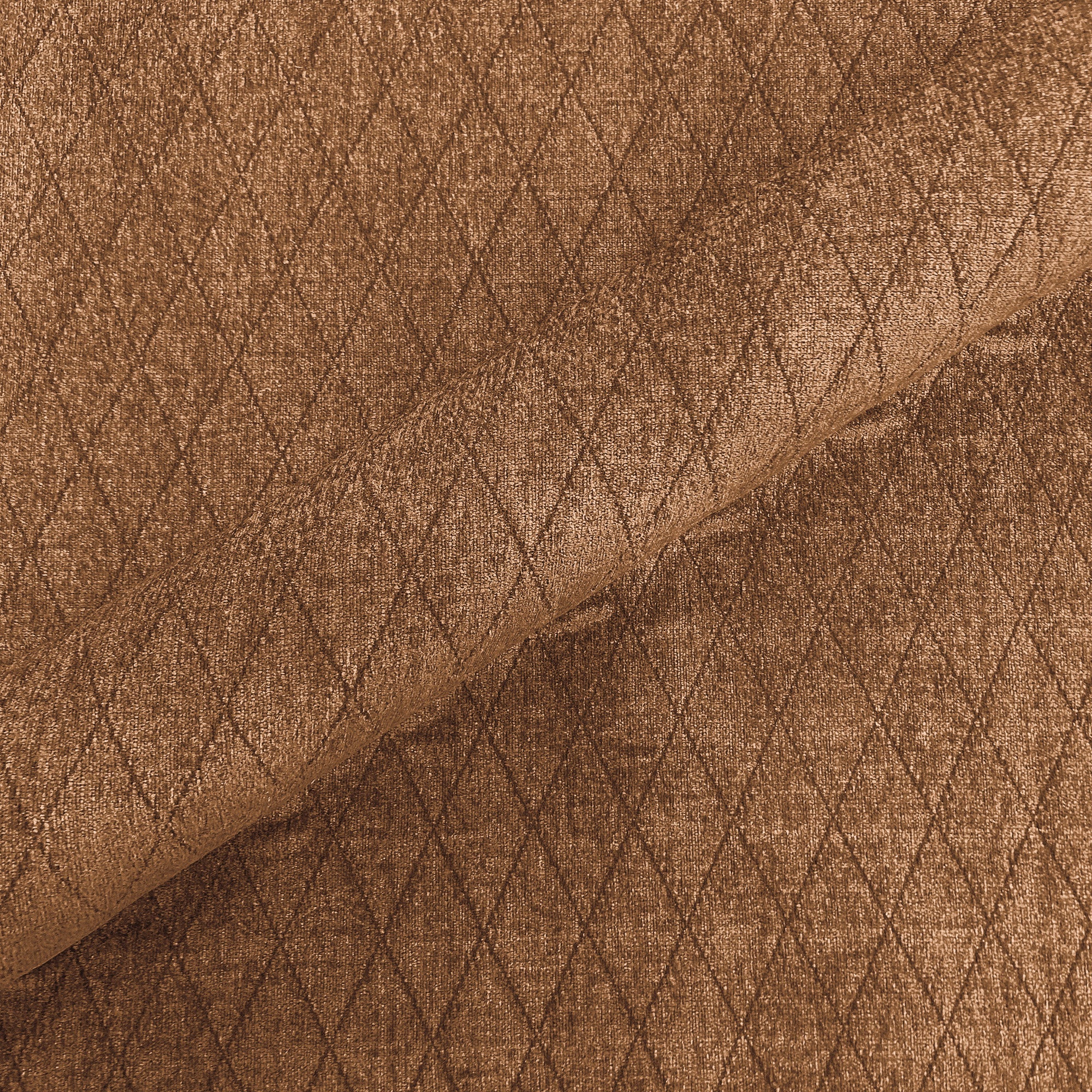 Copper Quilted Chenille Upholstery Fabric 54"