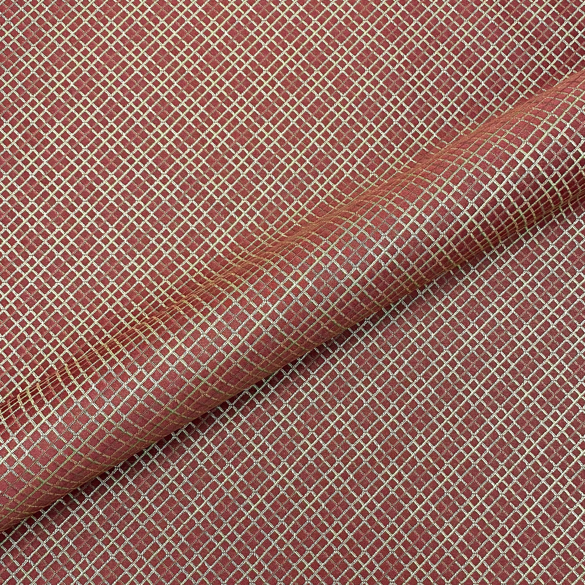 Jerome Ruby Traditional Geometric Jacquard Upholstery Fabric 54"