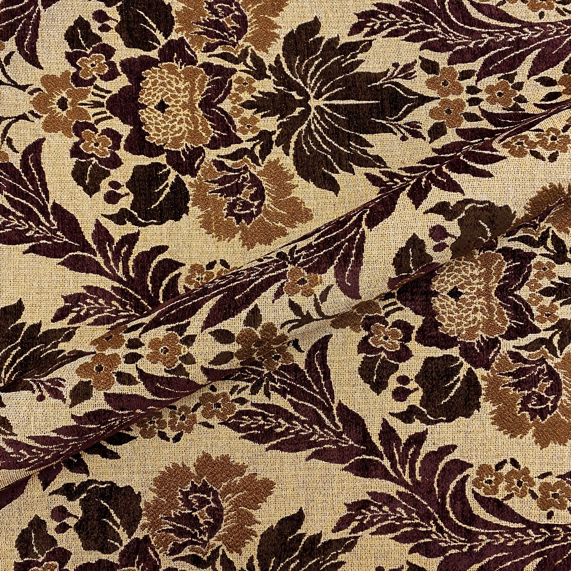 Othello Floral Damask Chenille Upholstery Fabric 54"