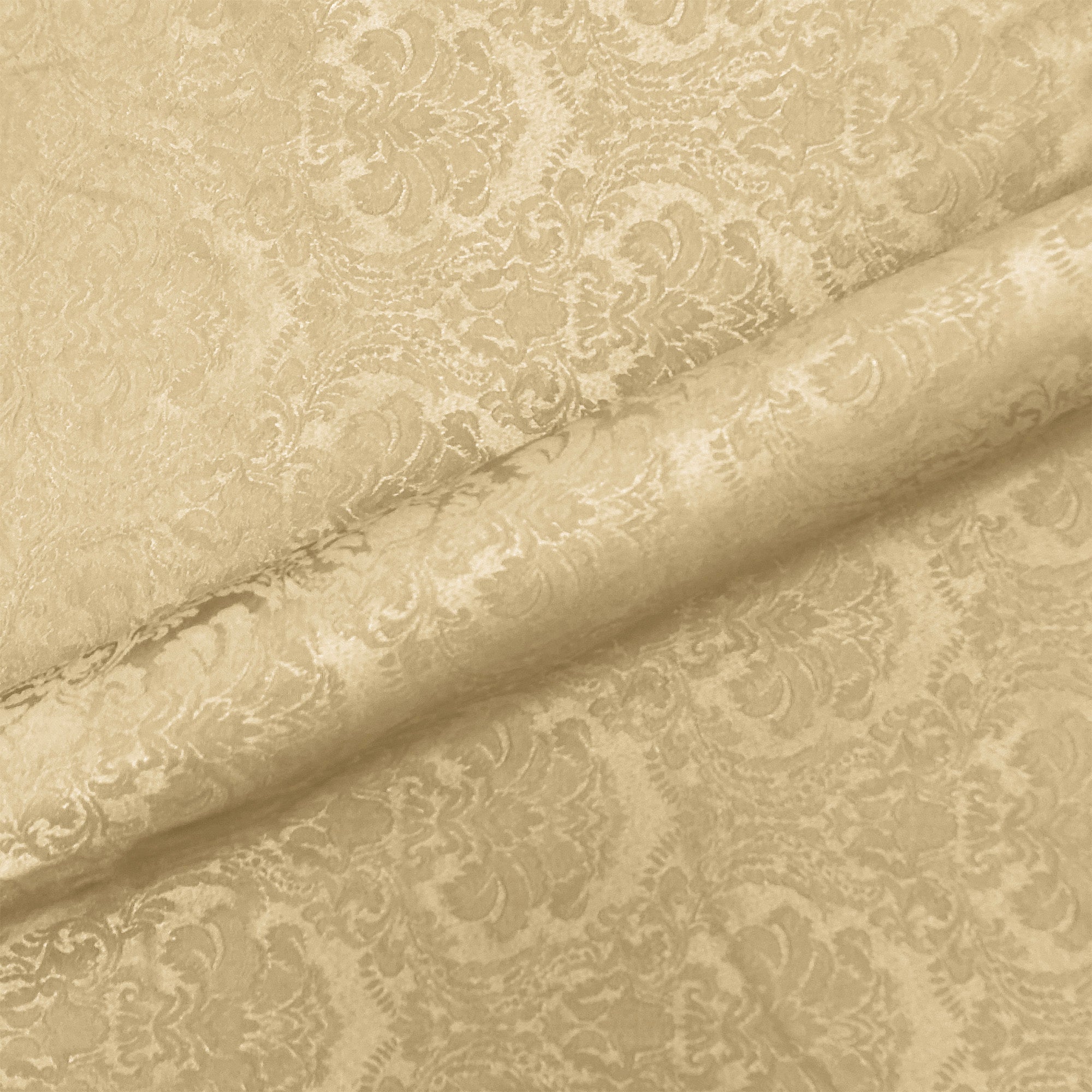 Gold Traditional Damask Upholstery Fabric 54"