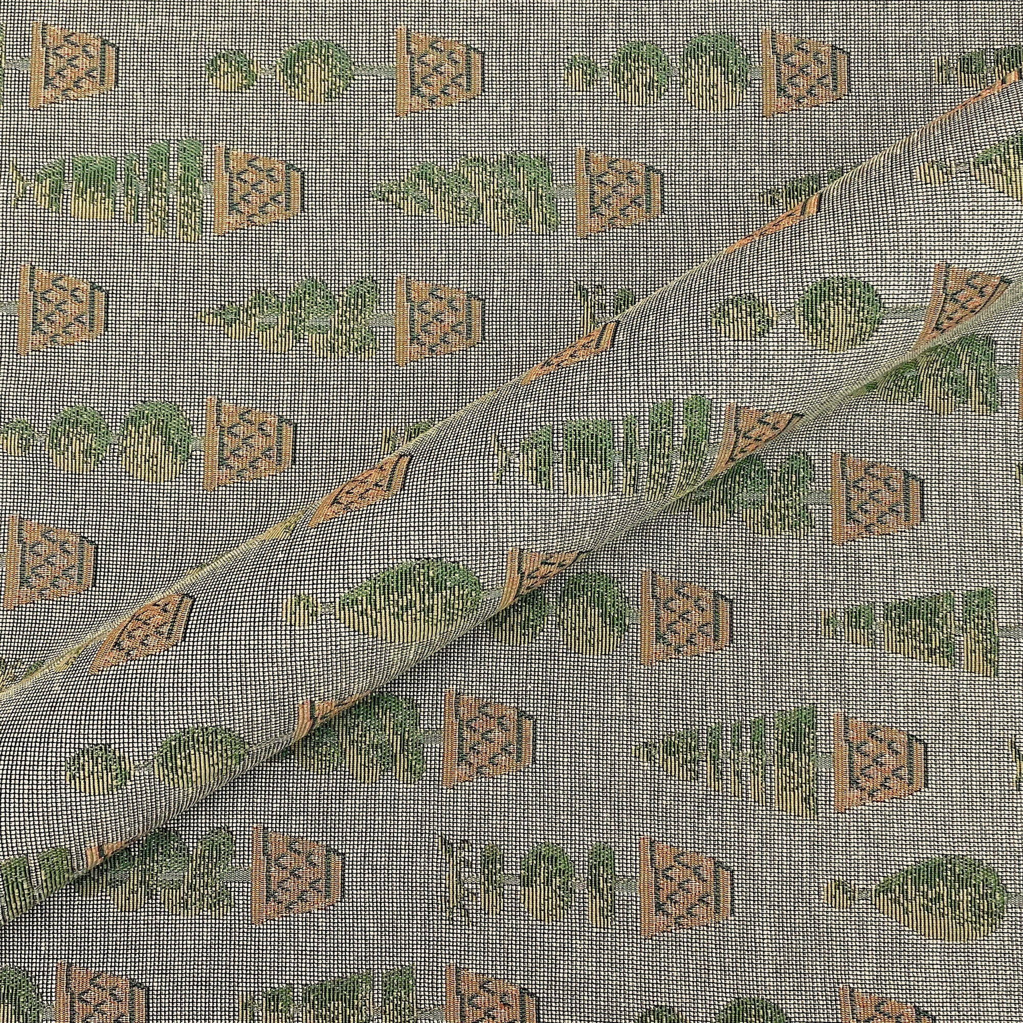Beige Nature Jacquard Upholstery Fabric 54"