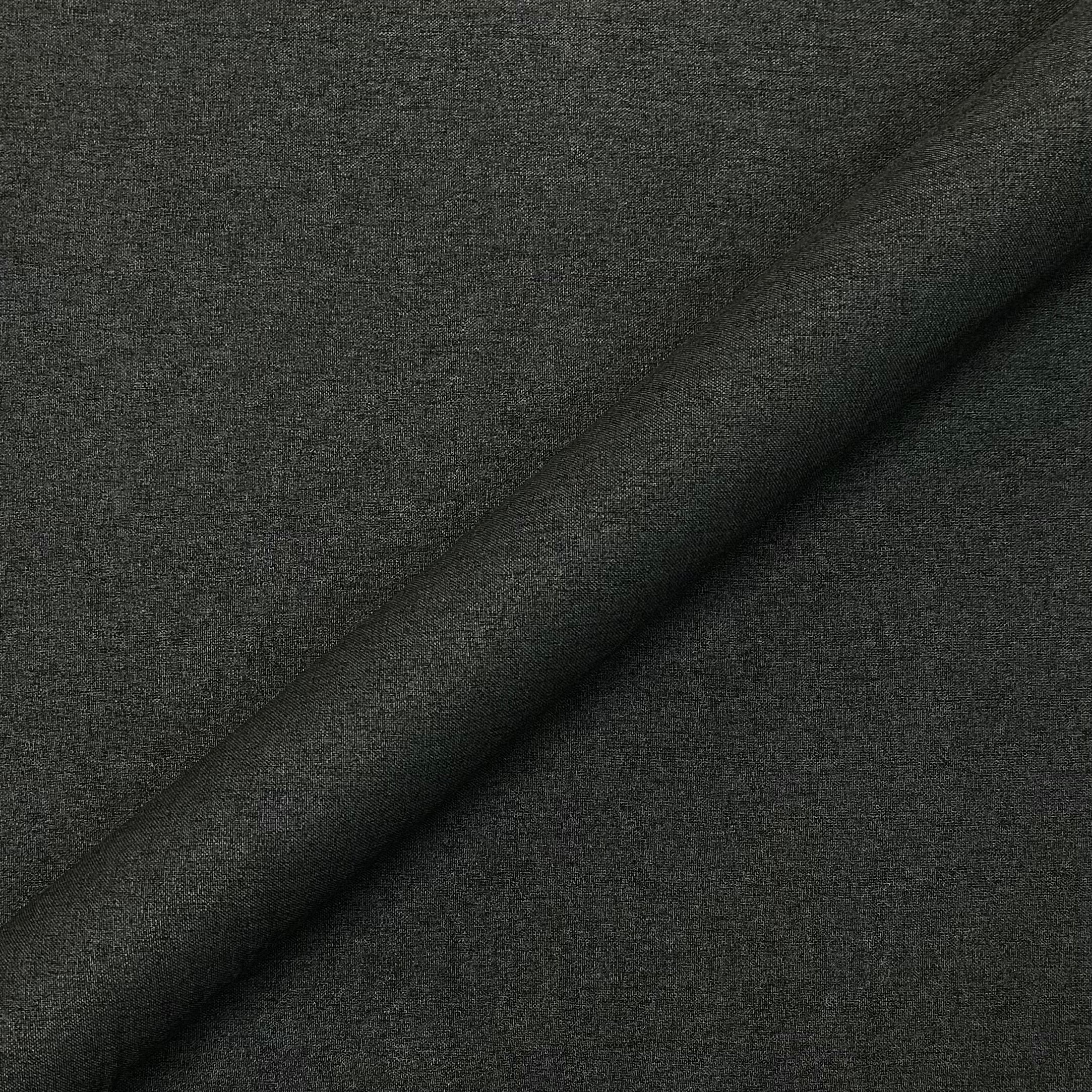 Dark Gray Solid Linen Fabric 56"