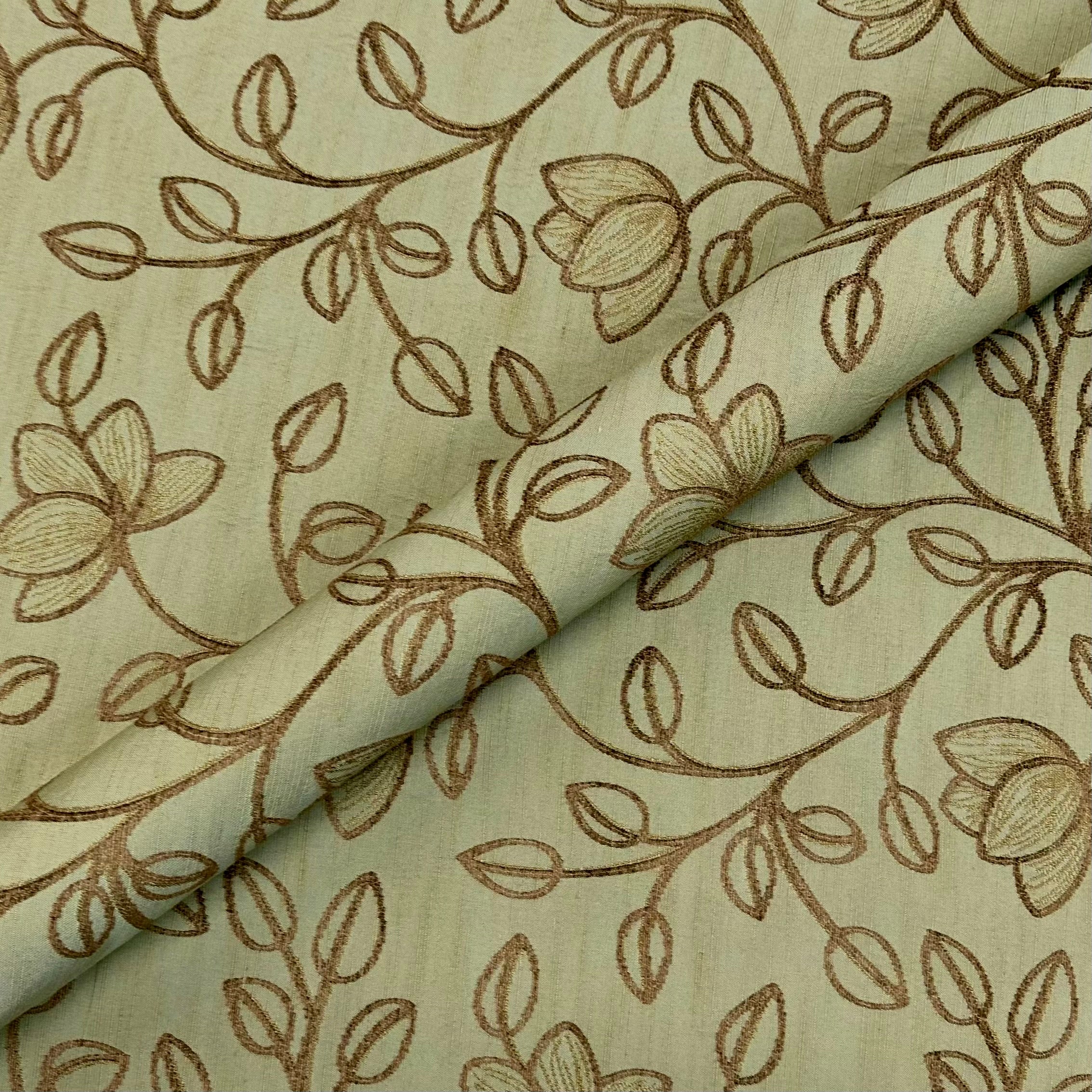 Carrigan Tussah Olive Green Upholstery Fabric 54"