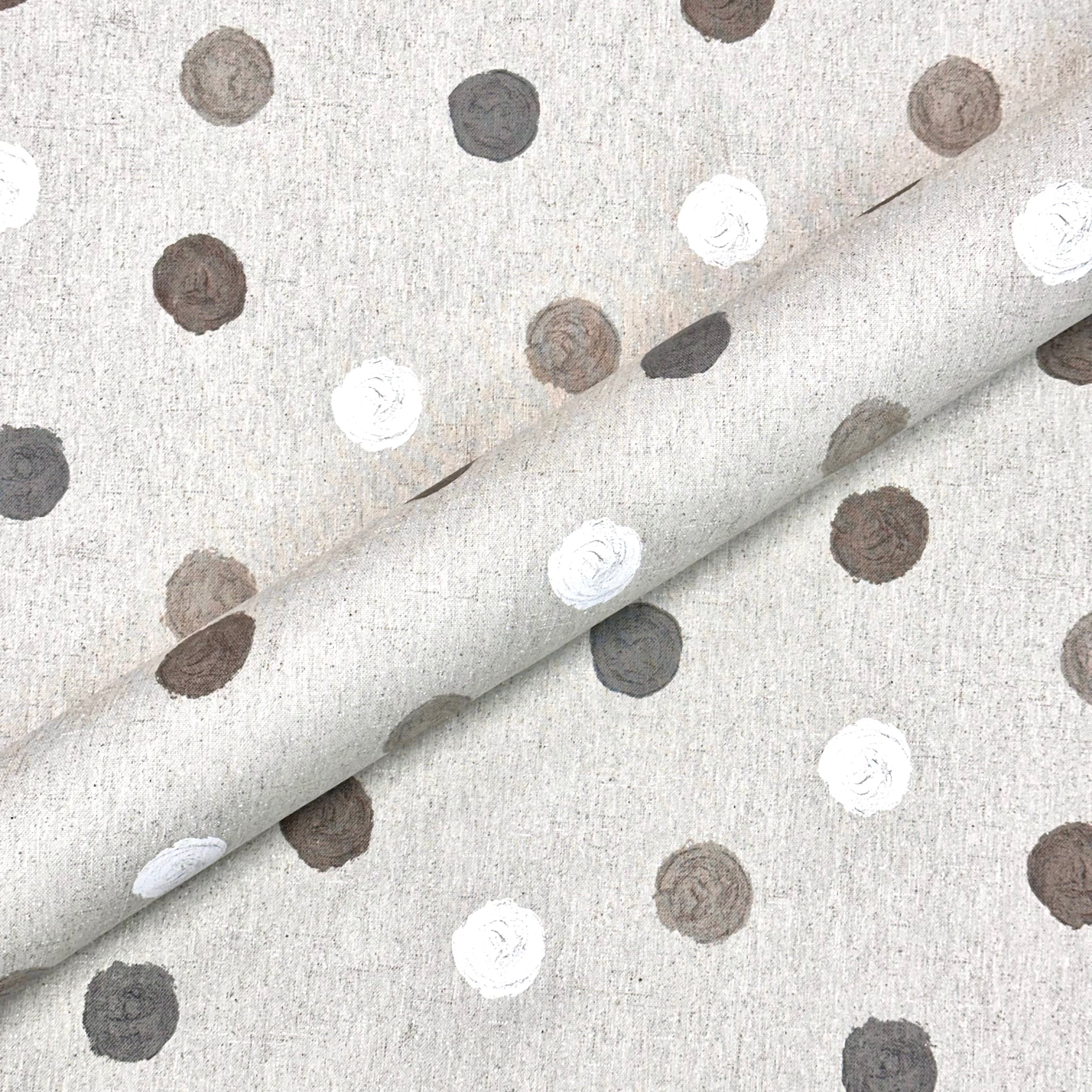 Neutral Boho Dotted Cotton Fabric 108"