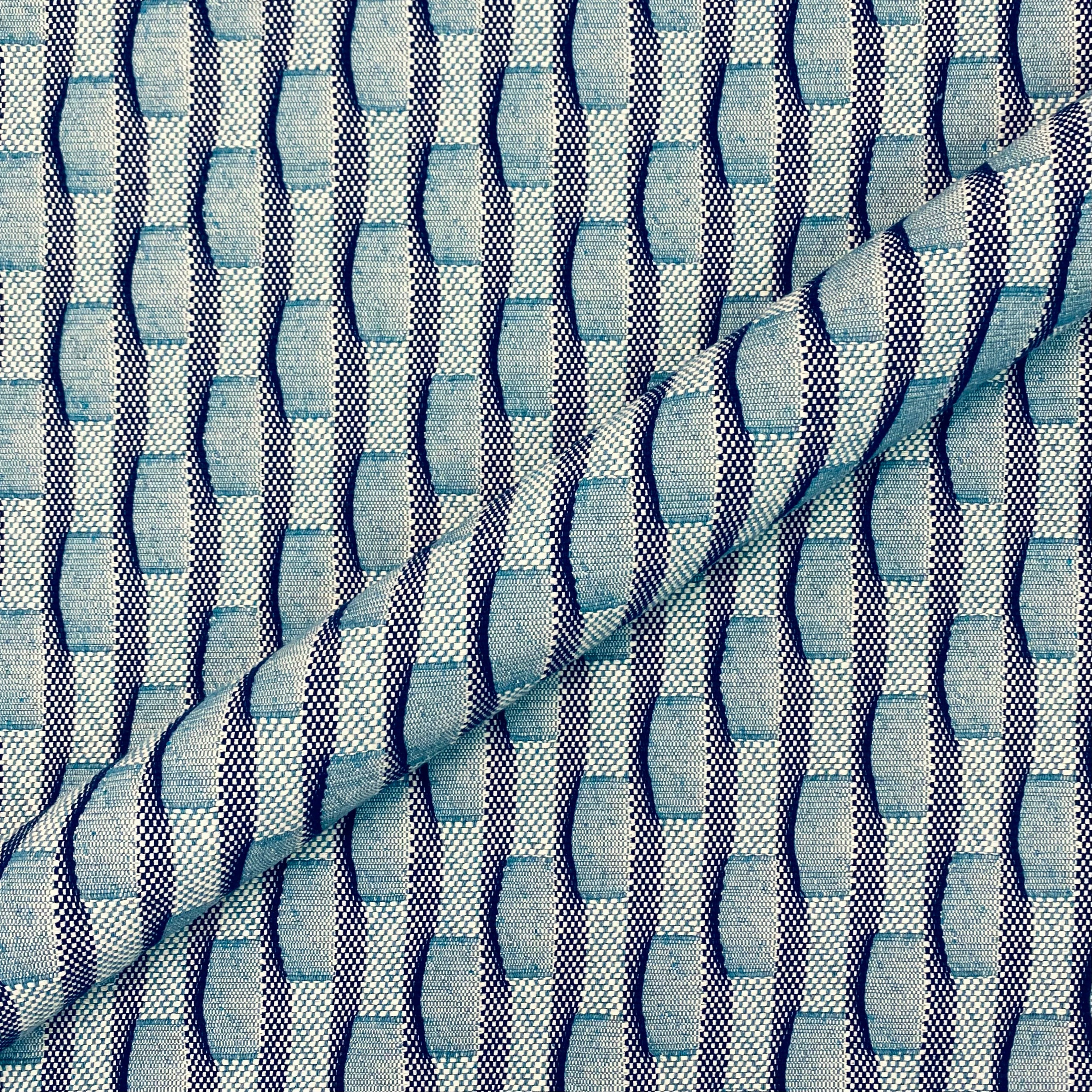 Light Blue Retro Tapestry Jacquard Upholstery Fabric 55"