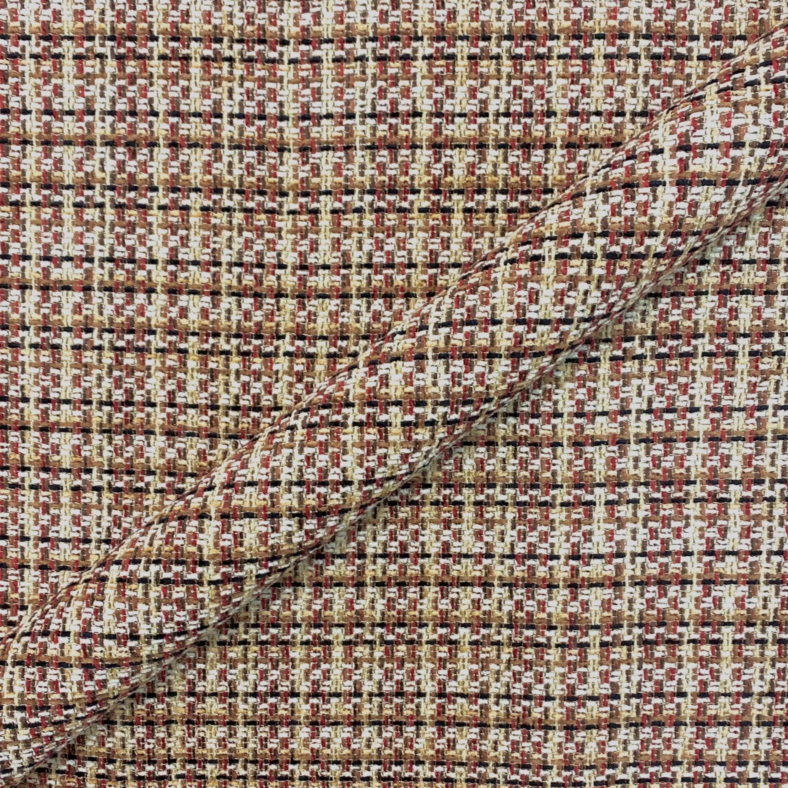 Brown Farmhouse Textured Jacquard Fabric 56"