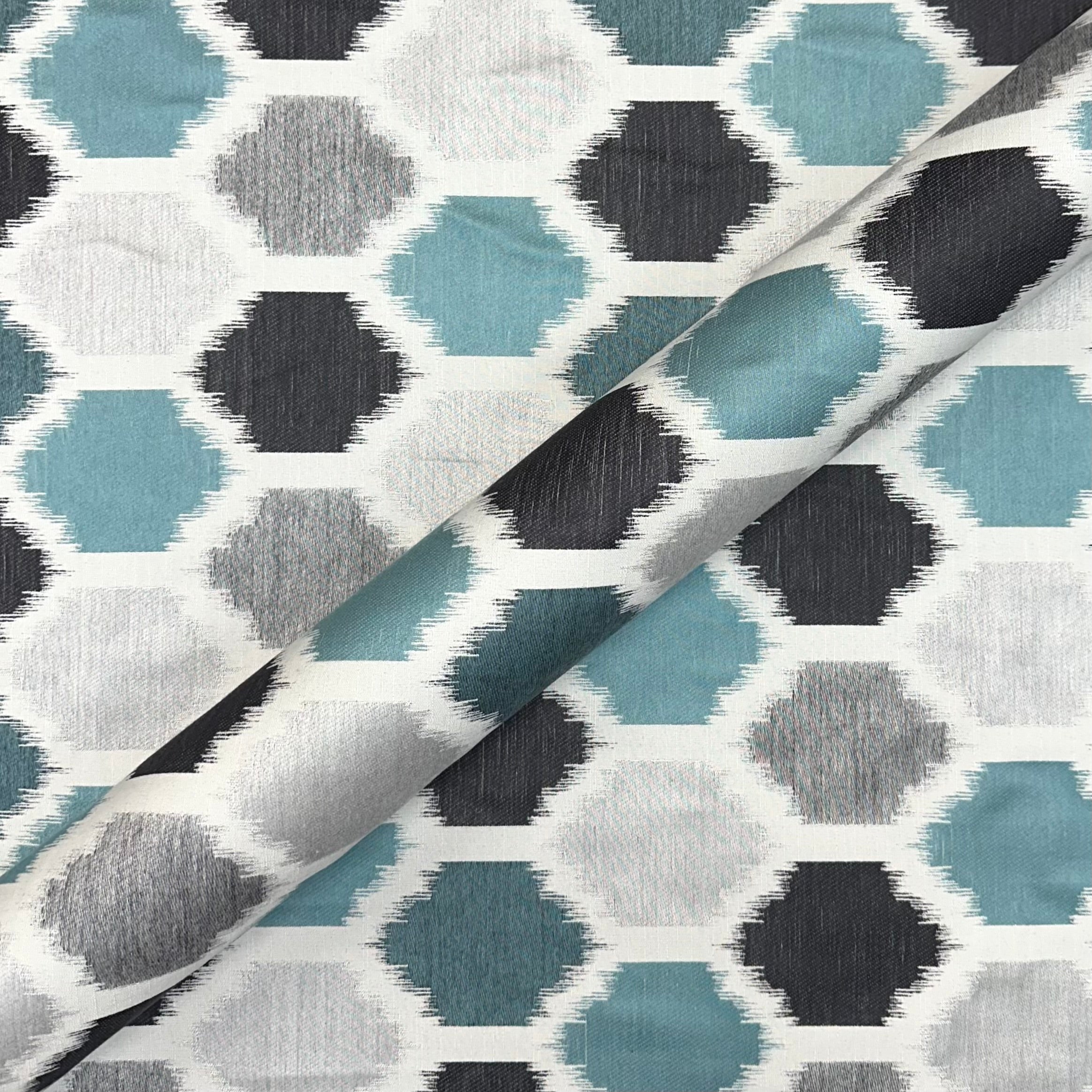 Multicolor Modern Ikat Jacquard Upholstery Fabric 55"