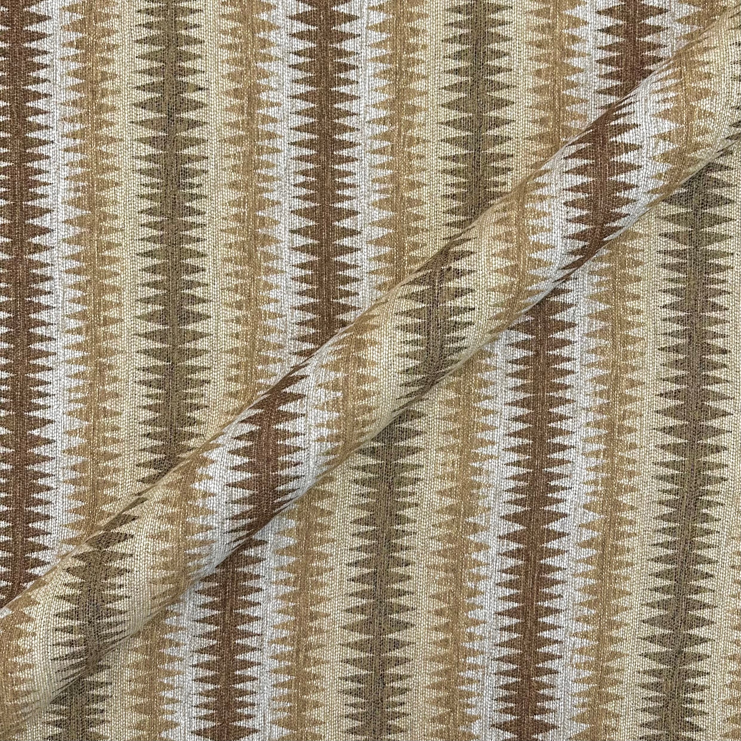 Wheat/Brown Navajo Jacquard Upholstery Fabric 56"