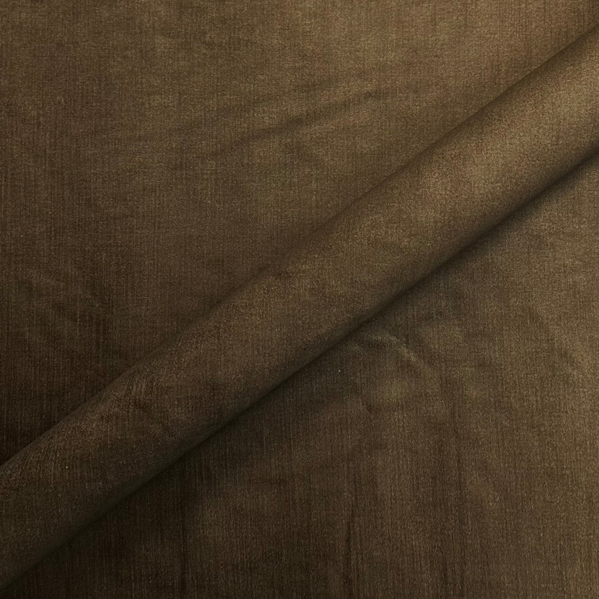 Brown Traditional Solid Velvet Fabric 56"