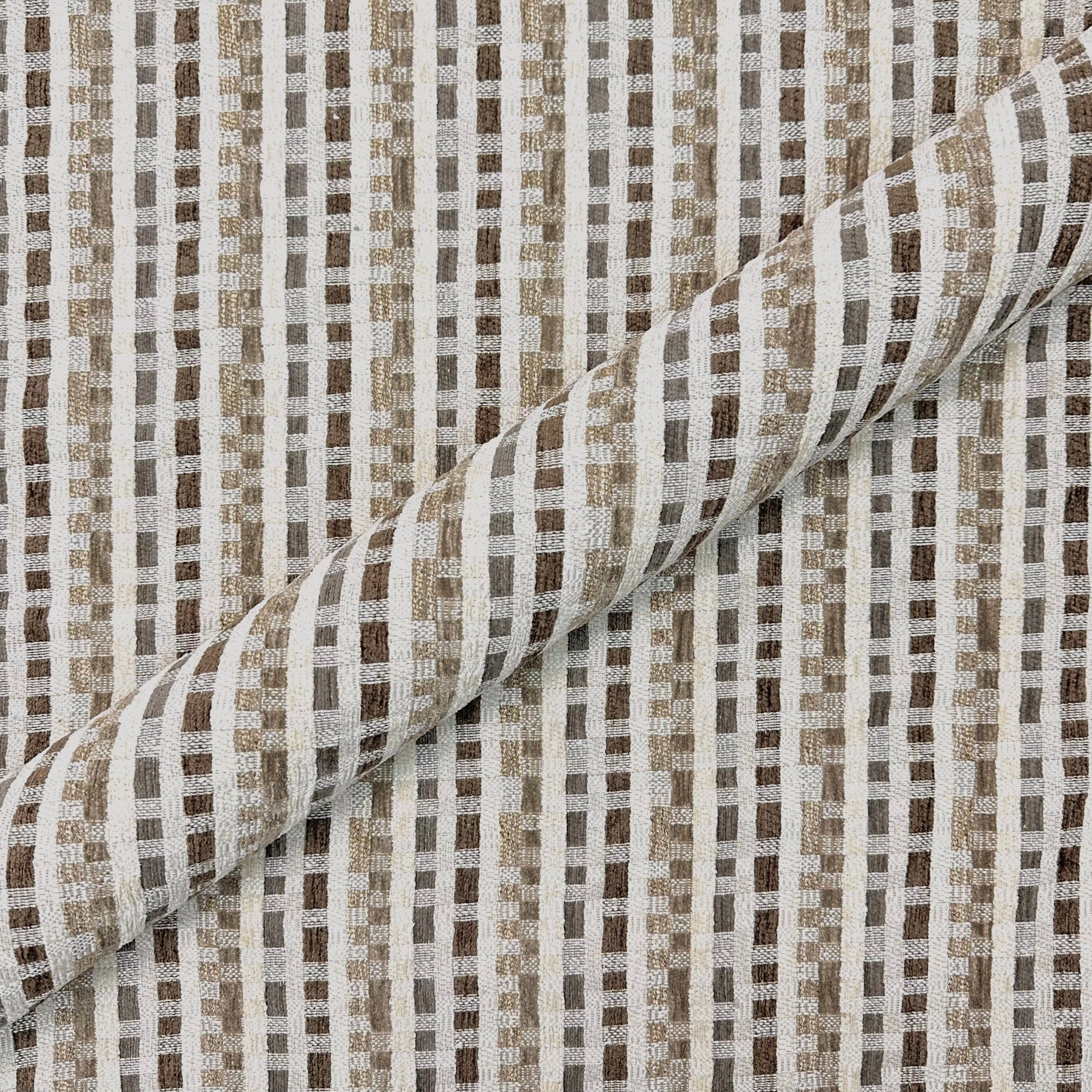 Beige/Brown Retro Textured Upholstery Fabric 56"