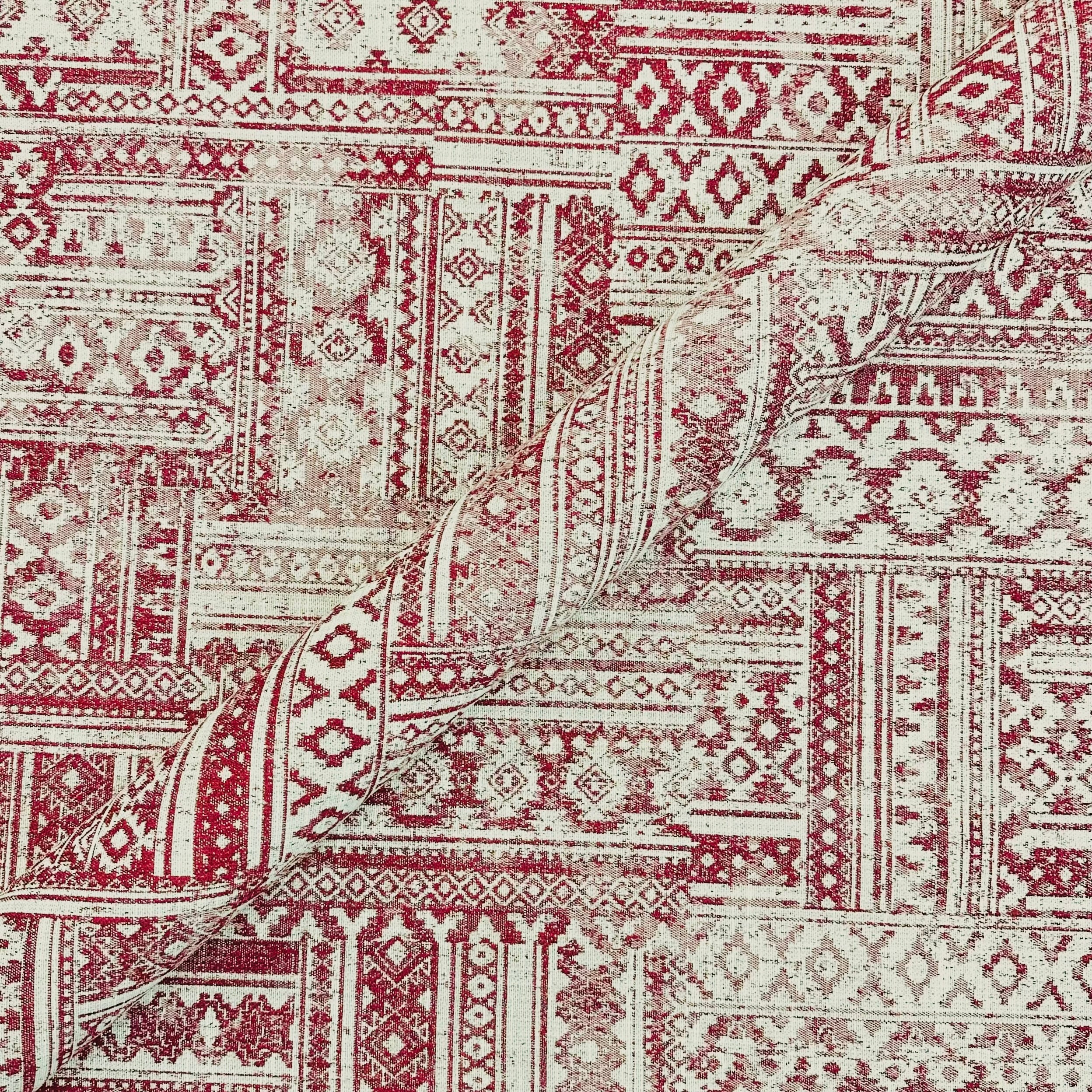 Scarlet Laramie Southwestern Upholstery Fabric 56"
