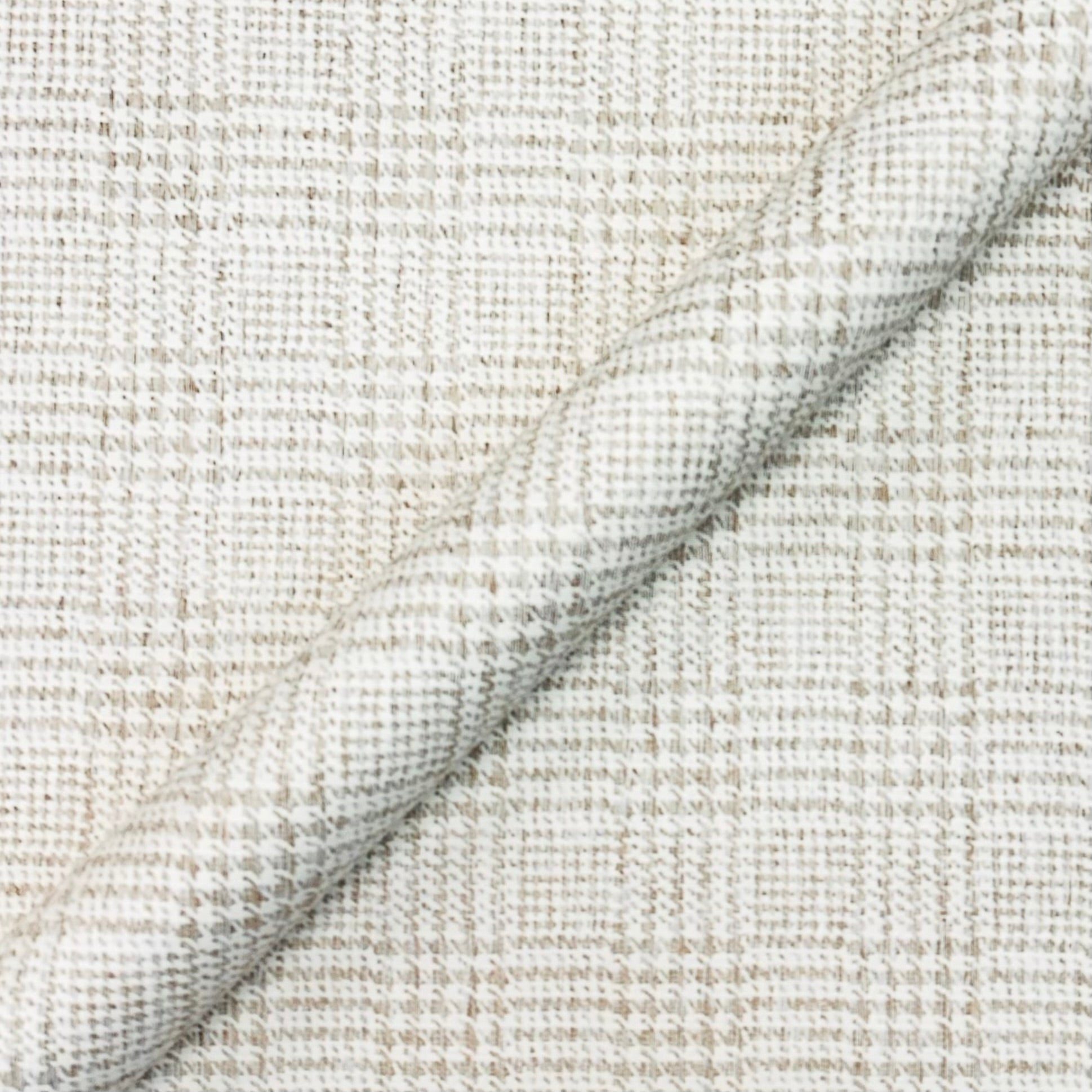 Ivory Retro Houndstooth Jacquard Upholstery Fabric 55"