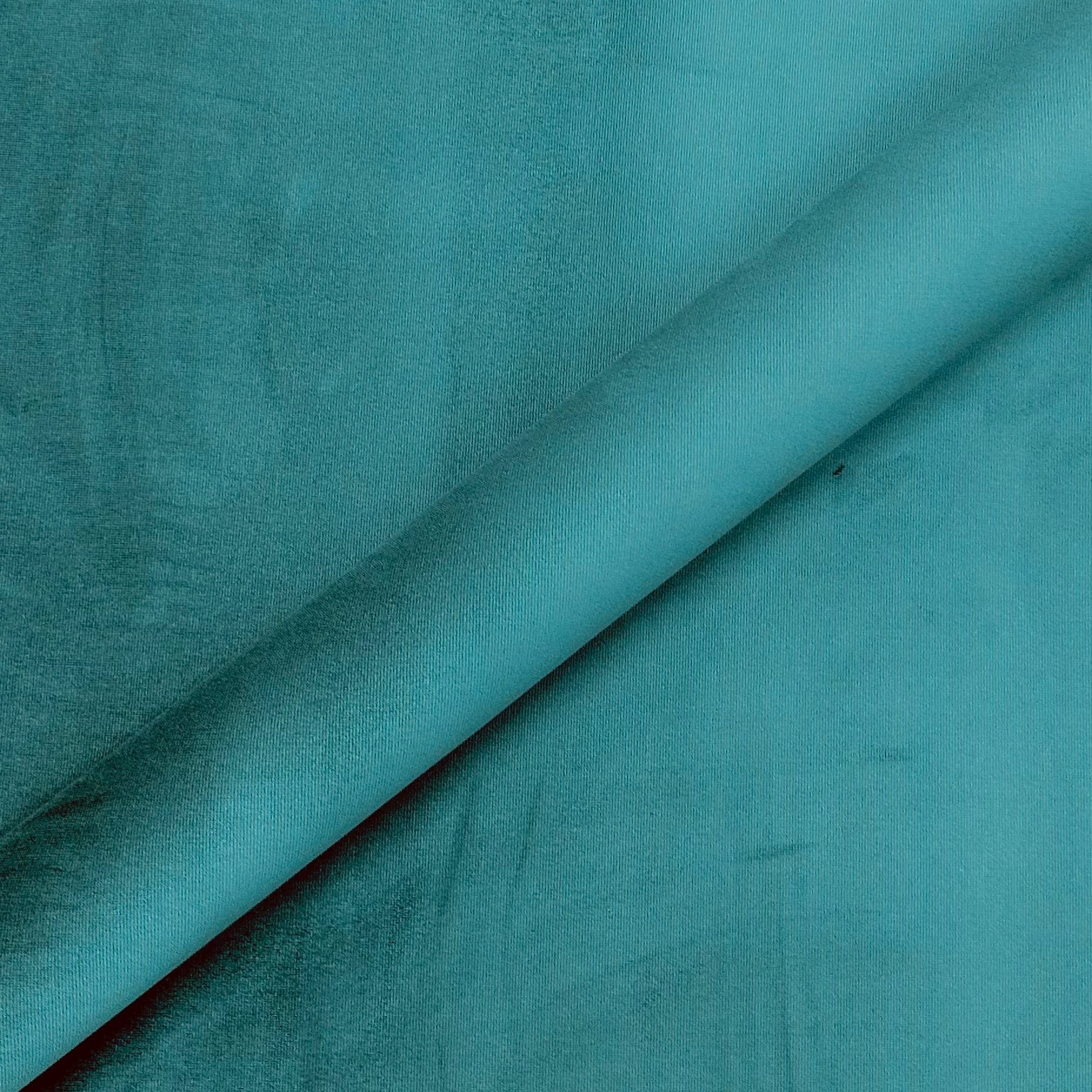 Teal Modern Solid Velvet Fabric 54"
