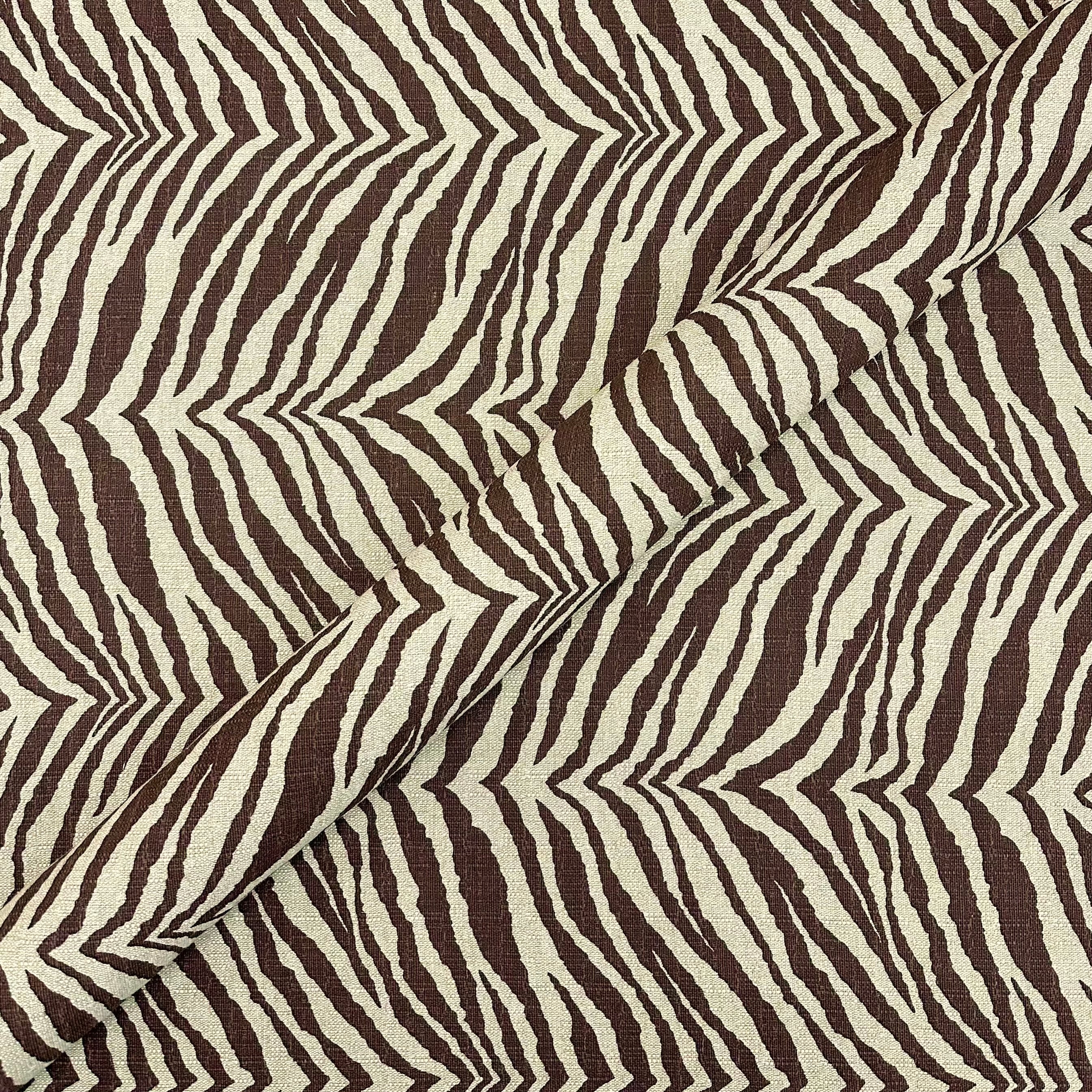 Shamwari Brown Zebra Fabric 54"