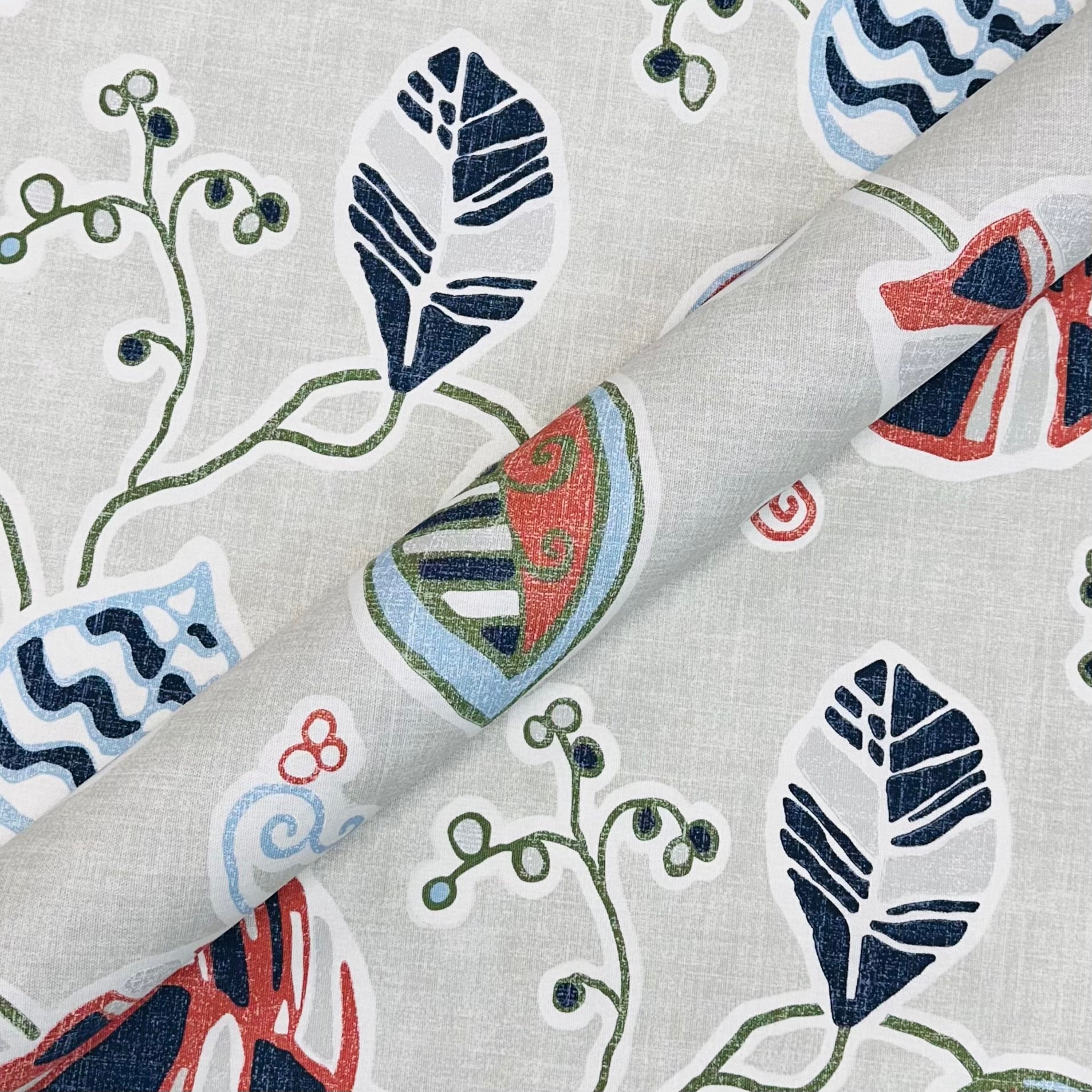 Garden Multicolor Botanical Cotton Fabric 54"