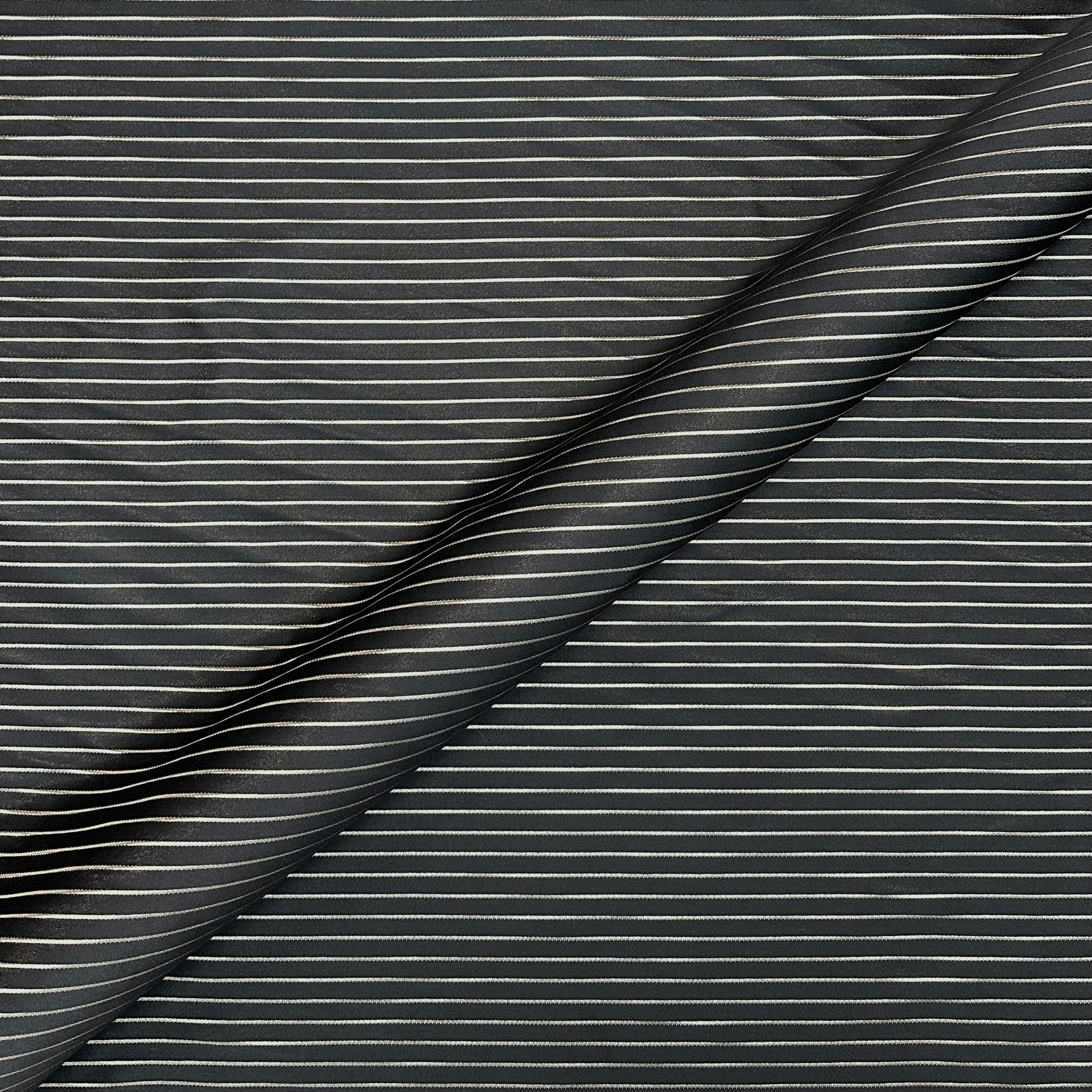 Black Buscher Twilight striped fabric 54"
