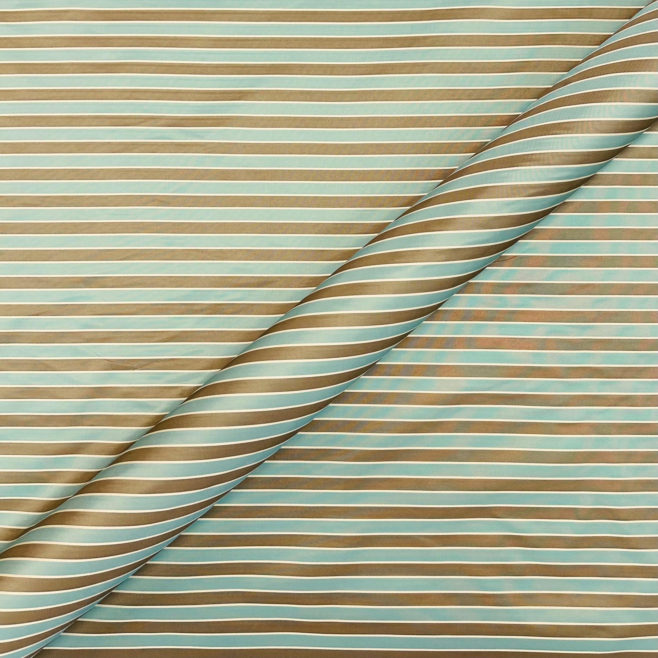 Montclair Mineral Teal Stripe Jacquard Fabric 54"