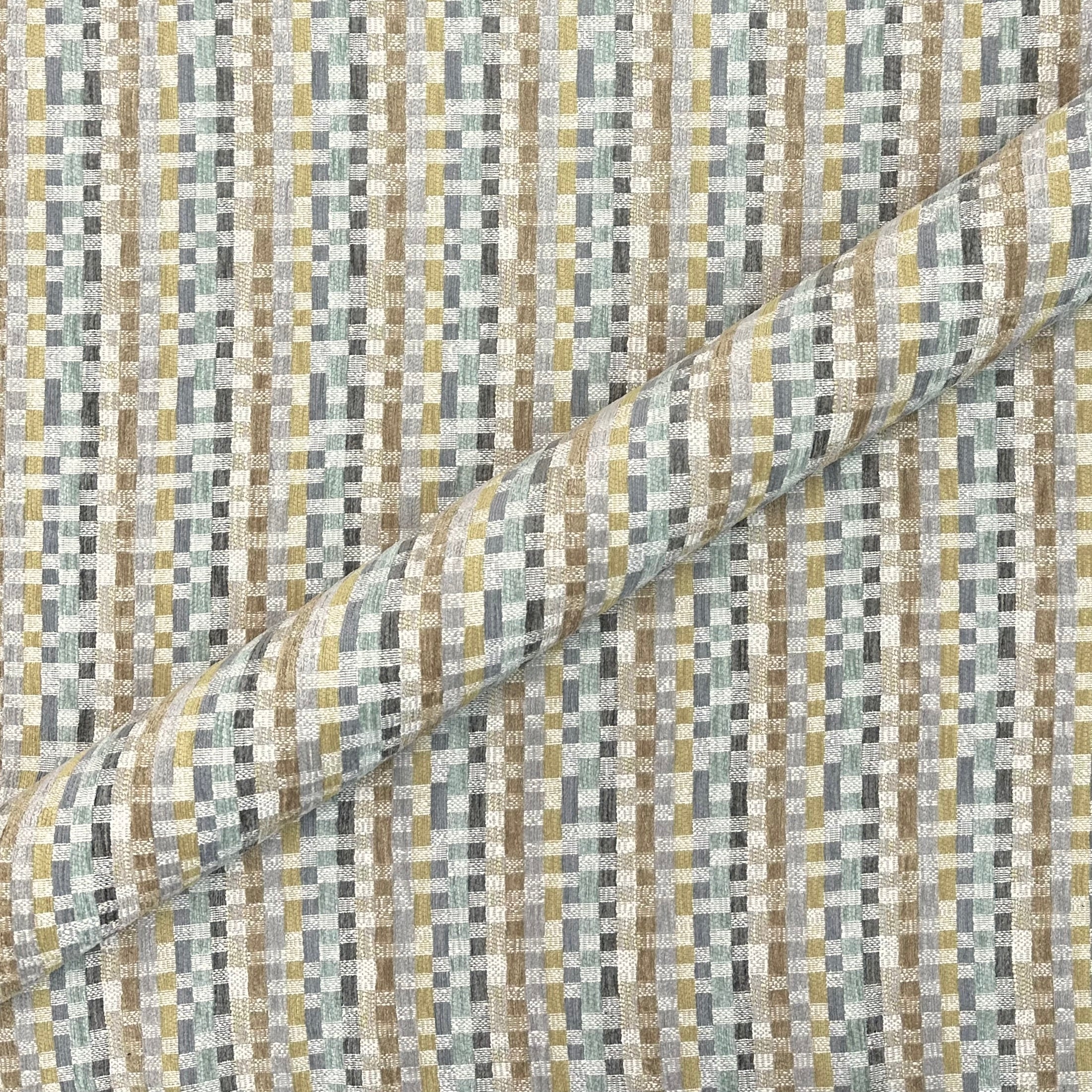 Multicolor Wheat Retro Jacquard Upholstery Fabric 56"