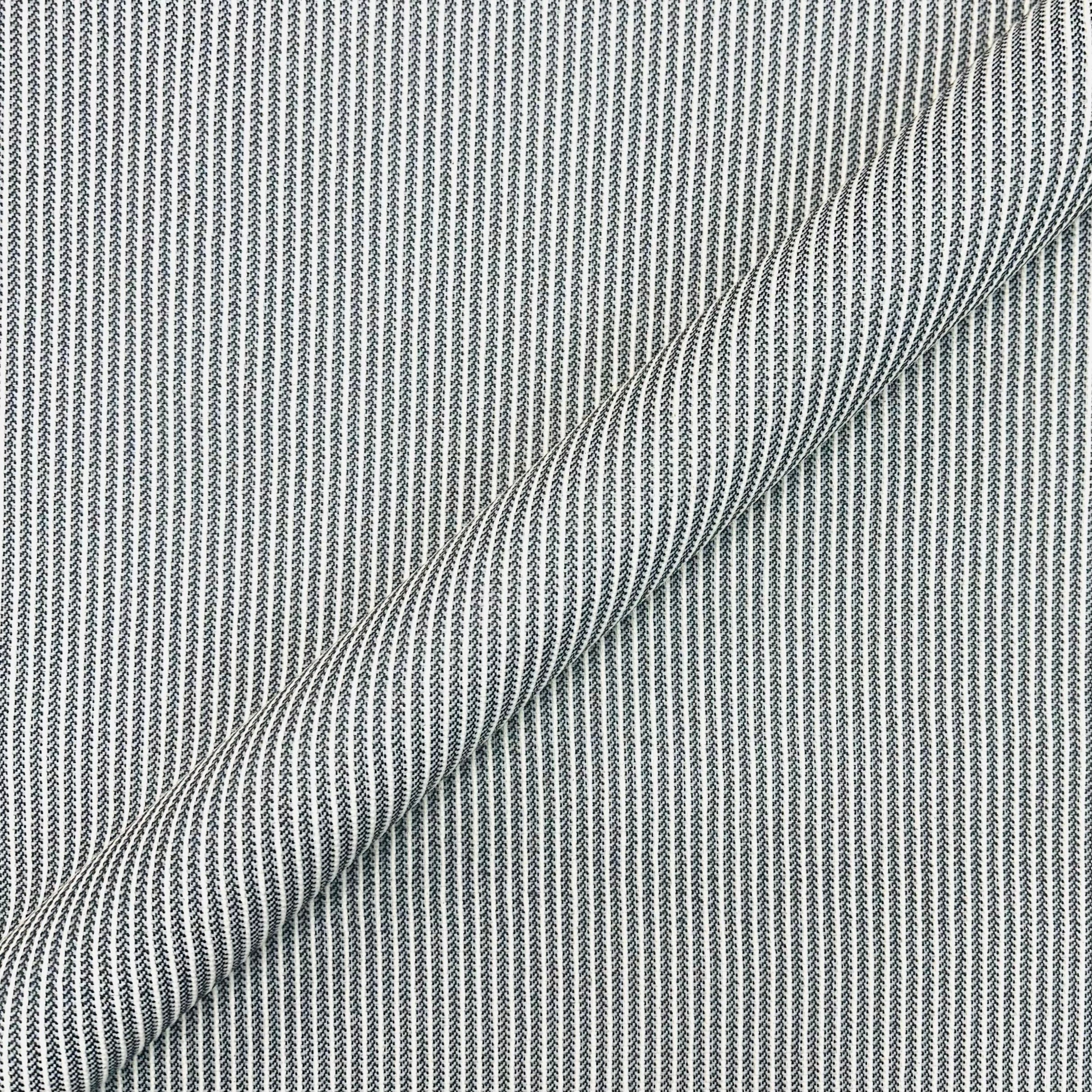 Light Blue/Gray Contemporary Pinstripe Upholstery Fabric 54"
