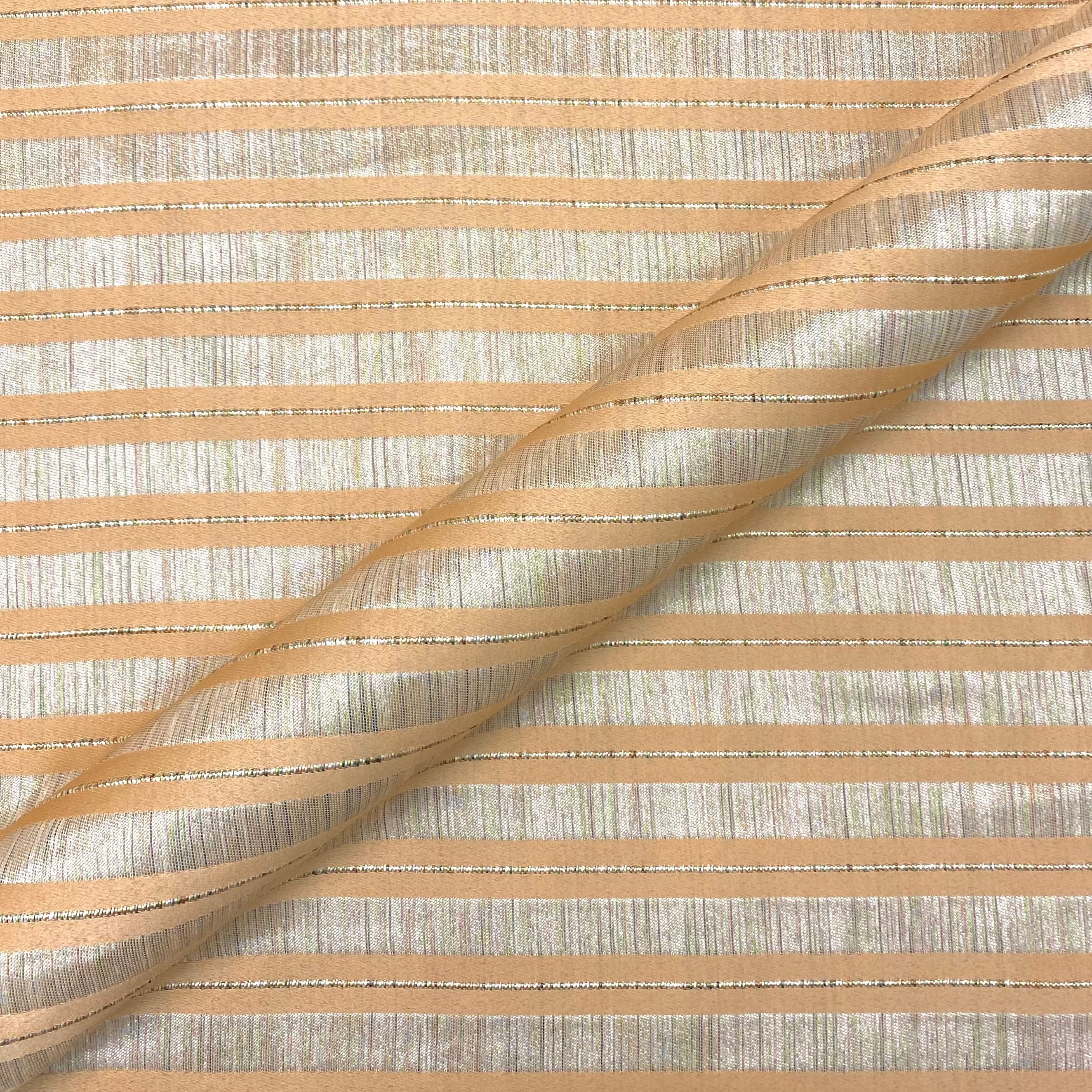 Jaxon Tan Contemporary Stripe Jacquard Fabric 56"