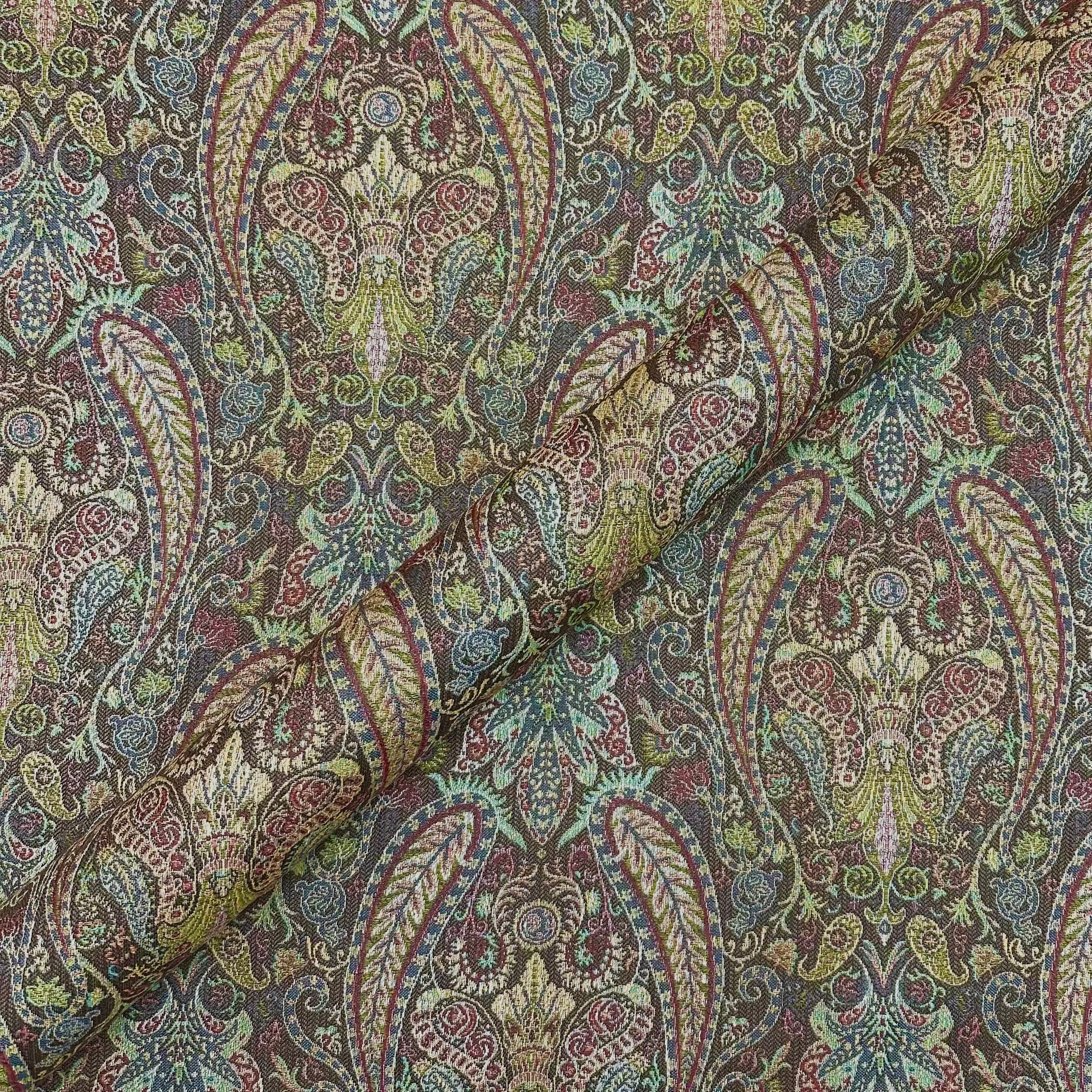 Andover Cognac Traditional Damask fabric 54"