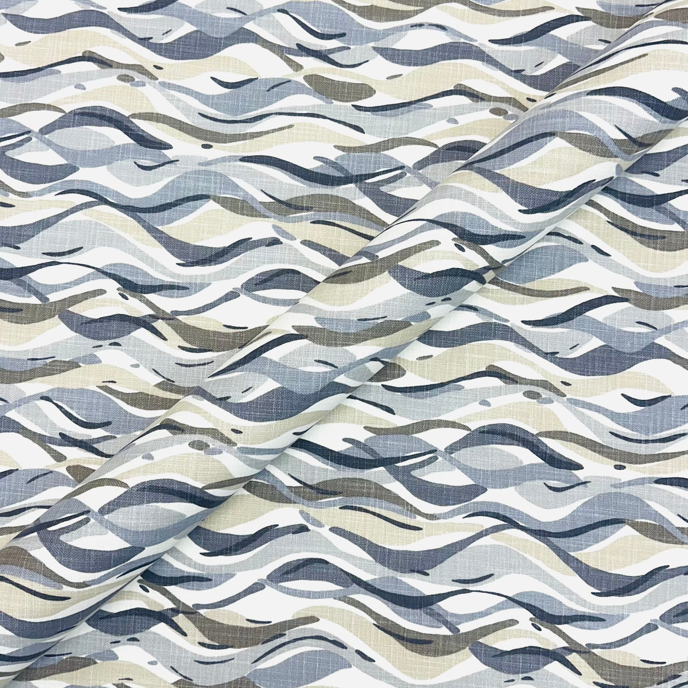 Multicolor Karly Gray Retro Abstract Cotton Fabric 56"