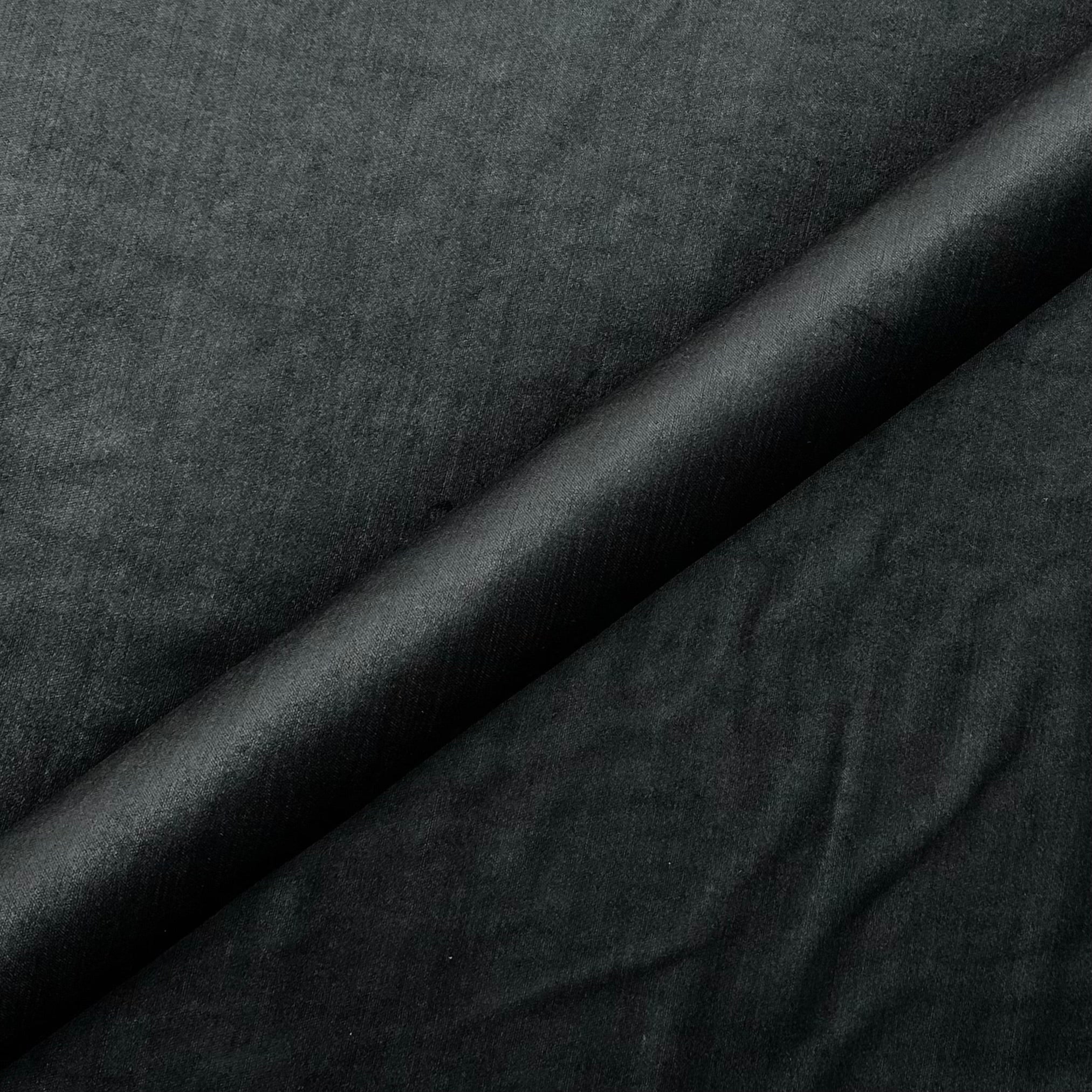 Midnight Black Modern Velvet Upholstery Fabric 55"