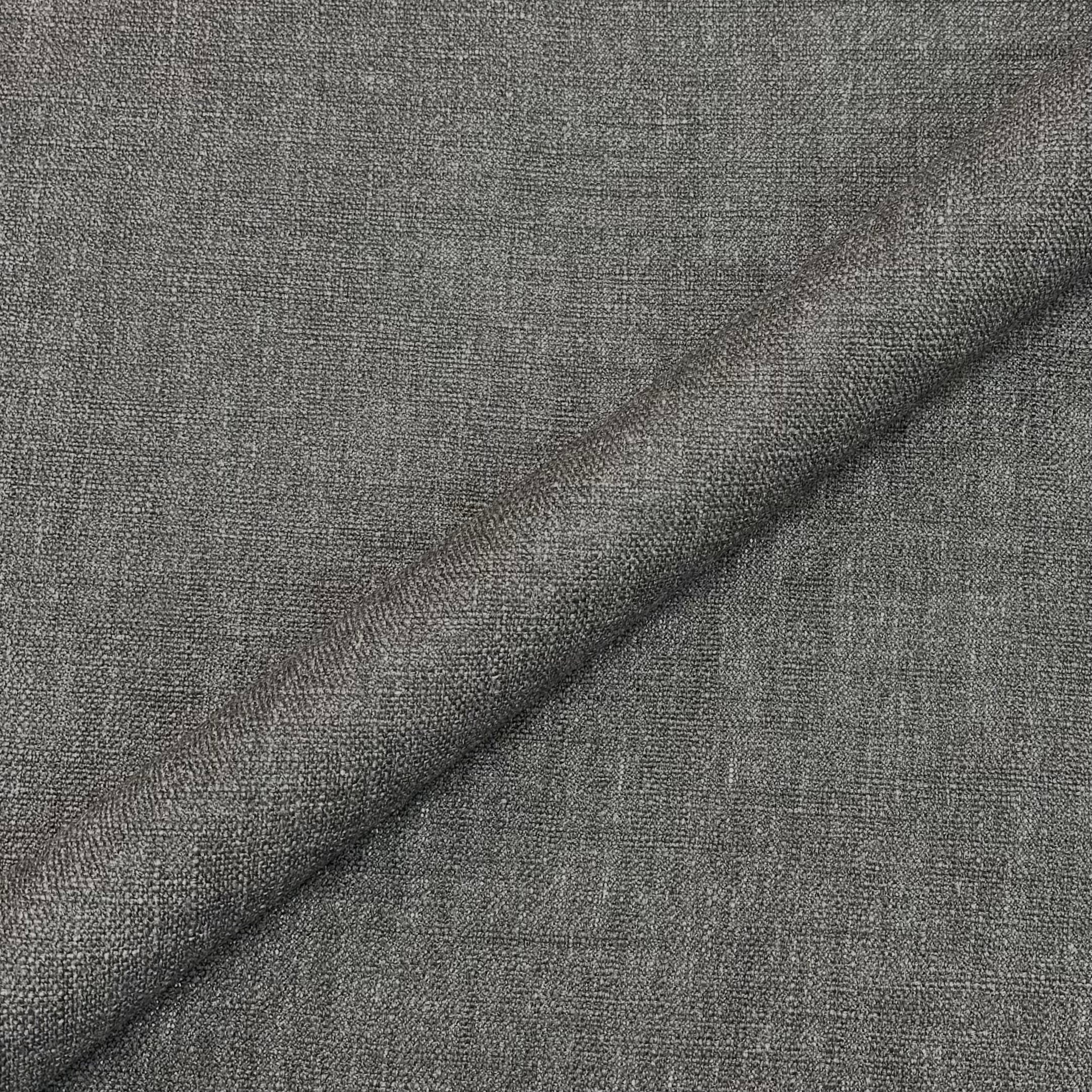 Charcoal Gray Log Cabin Solid Linen Blend Fabric 56"